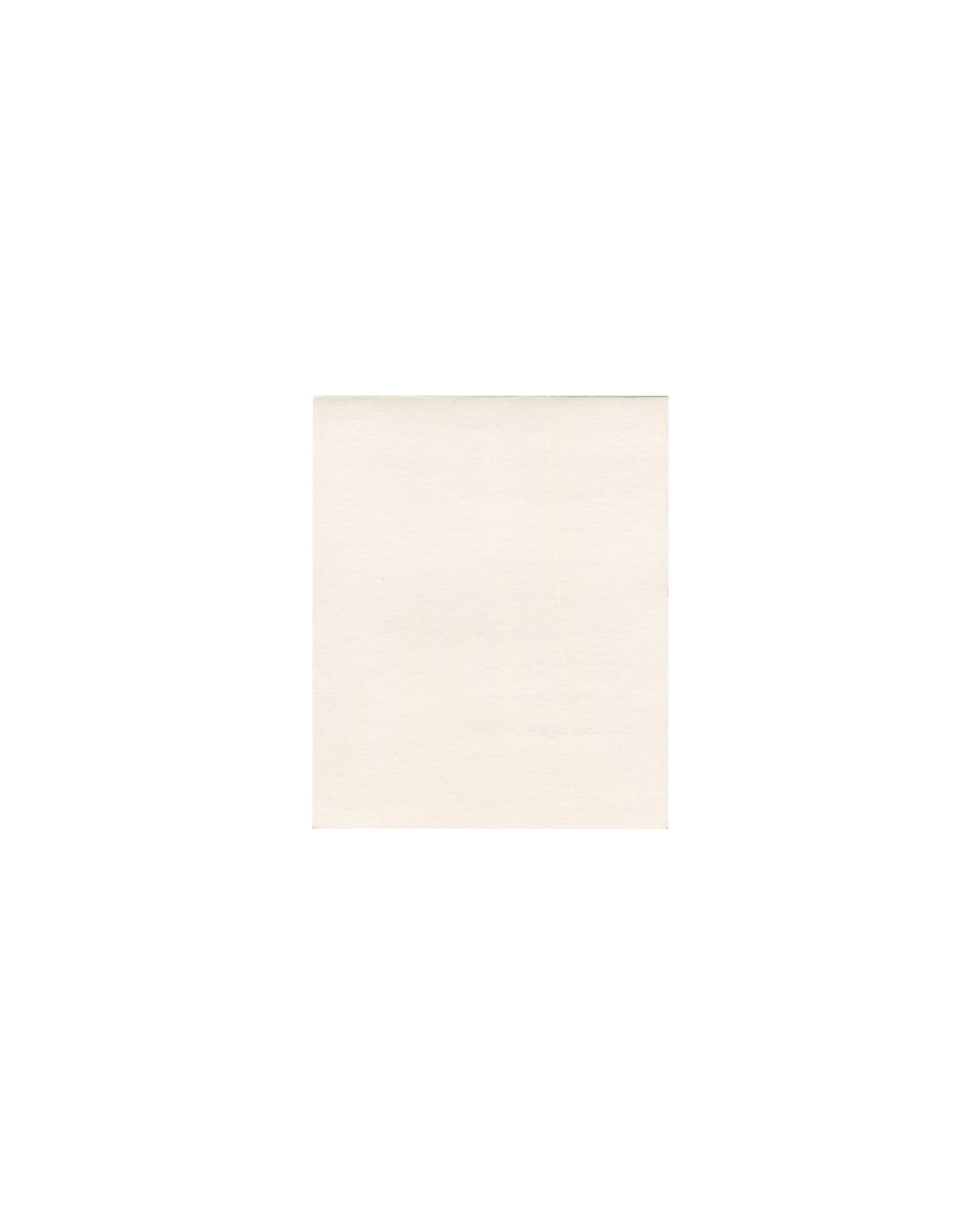 Irène Jacob, Exposition Galerie Furstenberg 1959; invitation verso, plain cream paper with age toning