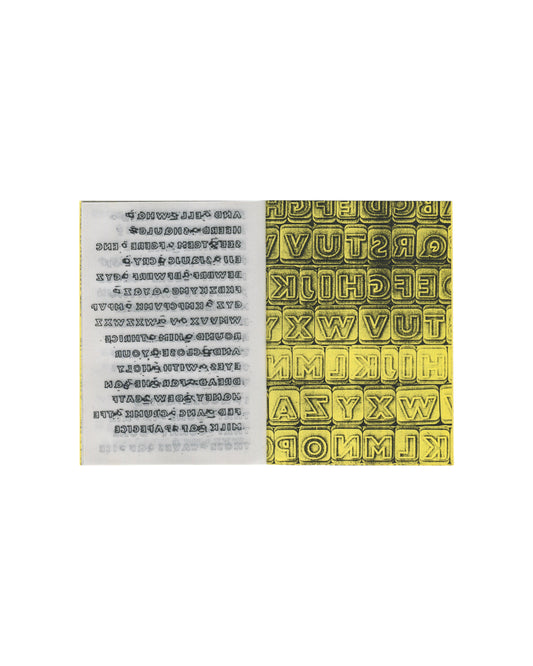interior spread — left: title page on yellow stock, red serif type, "Kubla Can't / an out of sorts edition of / Kubla Khan / by Samuel Taylor Coleridge", colophon text block, "TONY KEMPLEN / Published by Ring Pull Press / Sheffield 1996 / ISBN 0 9526367 1 9"