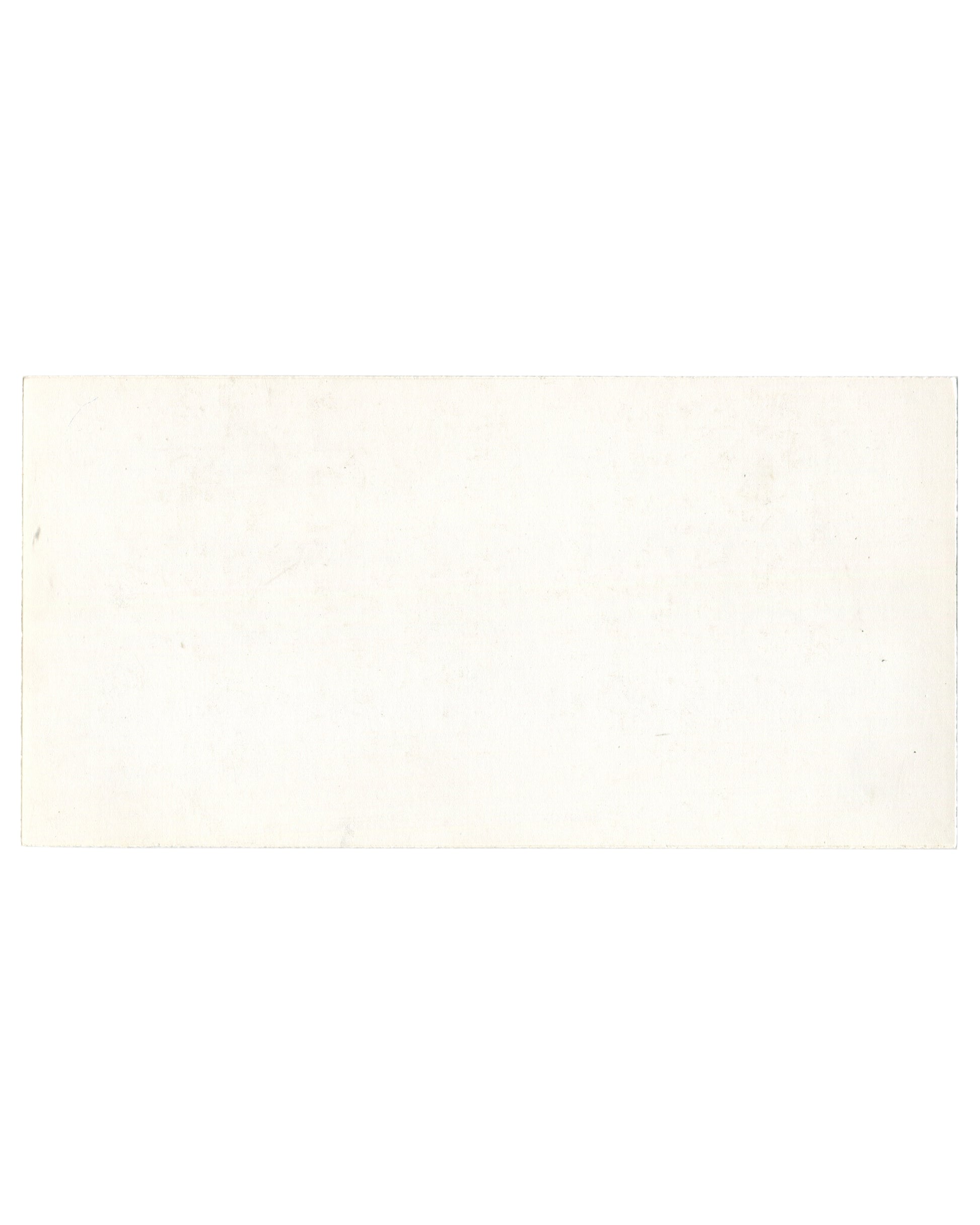 Reverse of 1988 Alison Knowles exhibition invitation for A Finger Book (Prints & Video), Galerie J & J Donguy, Paris, showing a plain blank cream card stock with light age toning and minor surface marks consistent with vintage condition.

You appear to be offline. Messaging may not work as expected.


Knowles, A… back.jpg

