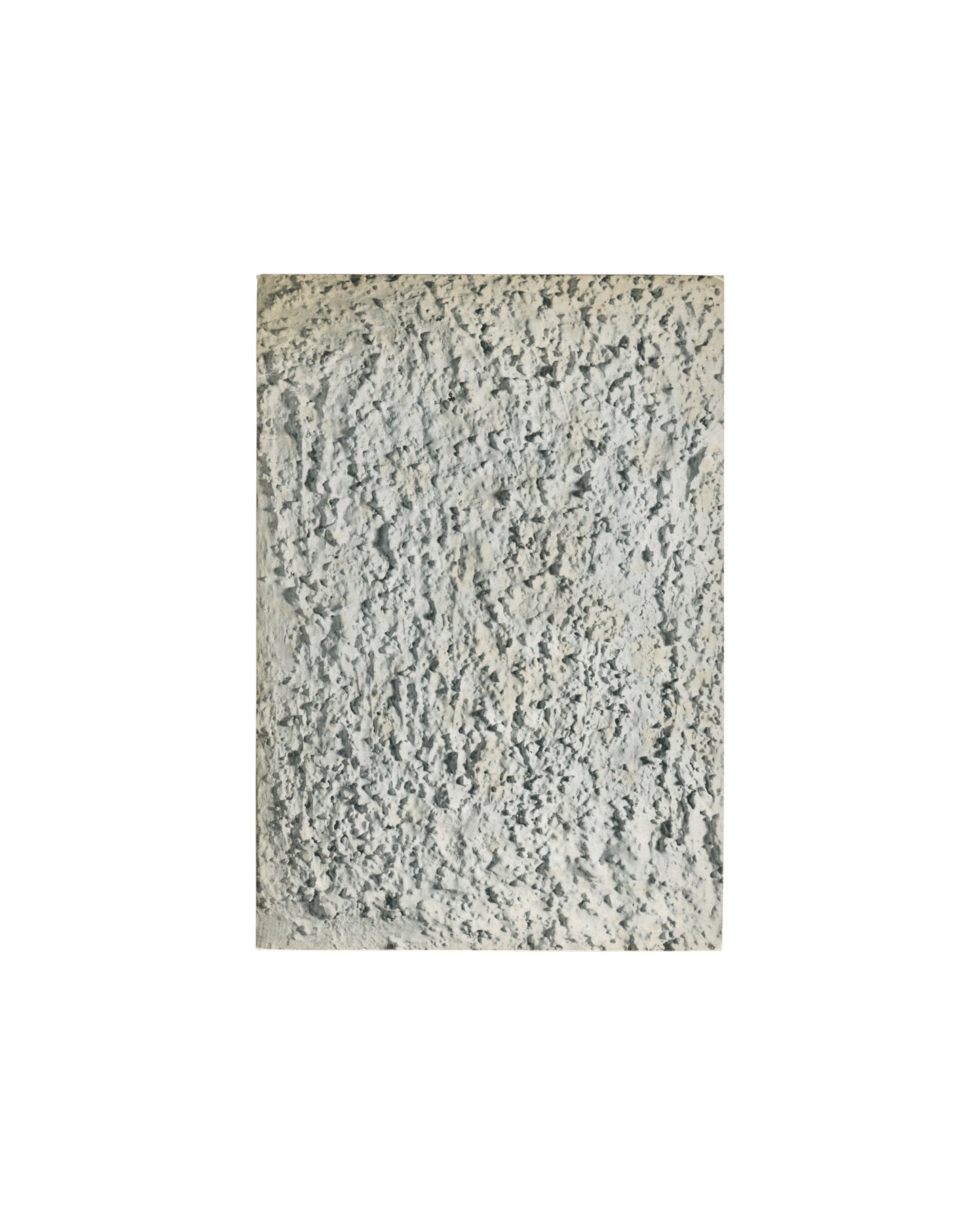 ): Piero Manzoni catalogue, Galerie Mathias Fels 1969, Achrome kaolin canvas surface, off-white and grey texture, cover 
