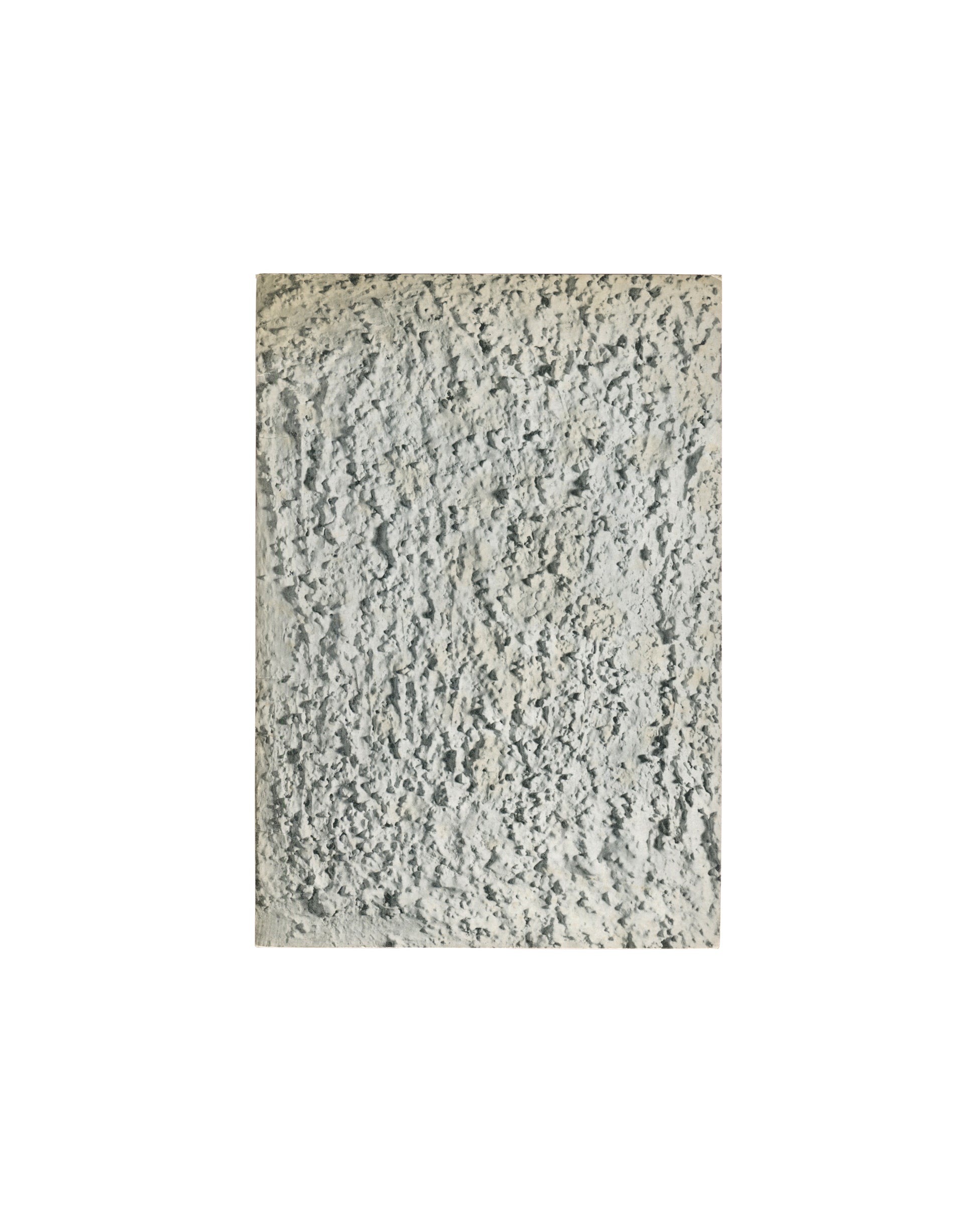 ): Piero Manzoni catalogue, Galerie Mathias Fels 1969, Achrome kaolin canvas surface, off-white and grey texture, cover 
