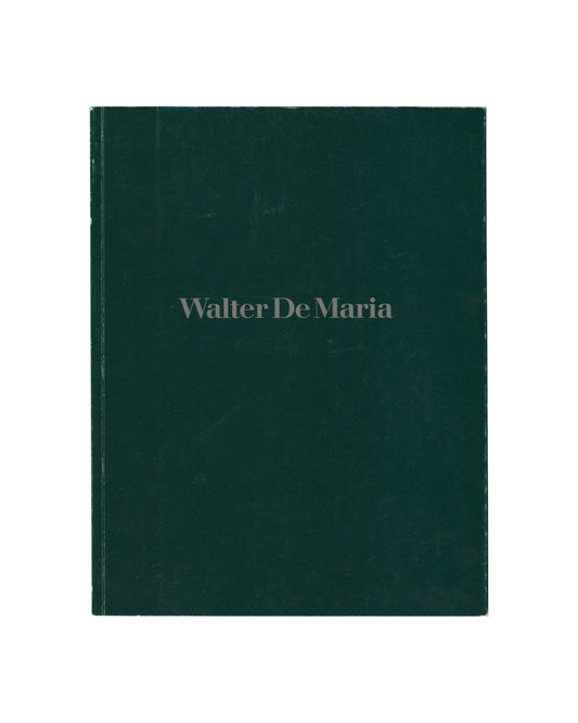 Walter De Maria, Museum für Moderne Kunst Frankfurt 1991, dark green glossy card, silver serif title centred, front cover