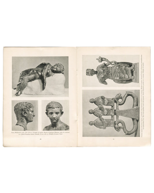 Interior spread, pages 28–29. Renaissance bronzes including Venus figures by Bologna and Sansovino.