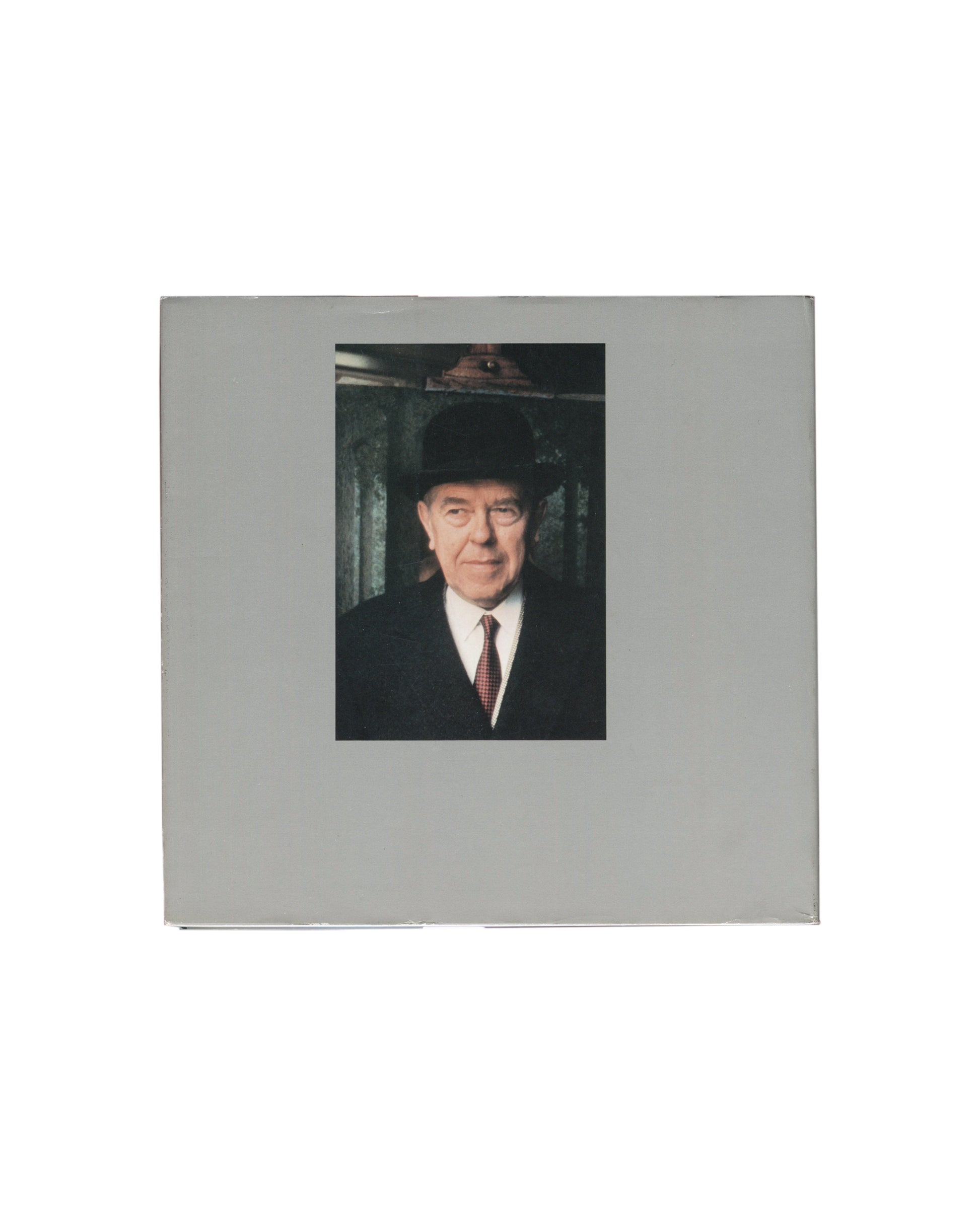 Duane Michals, A Visit with Magritte, Matrix Publications 1981, pale grey card, colour portrait of Magritte in bowler hat centred, back cover