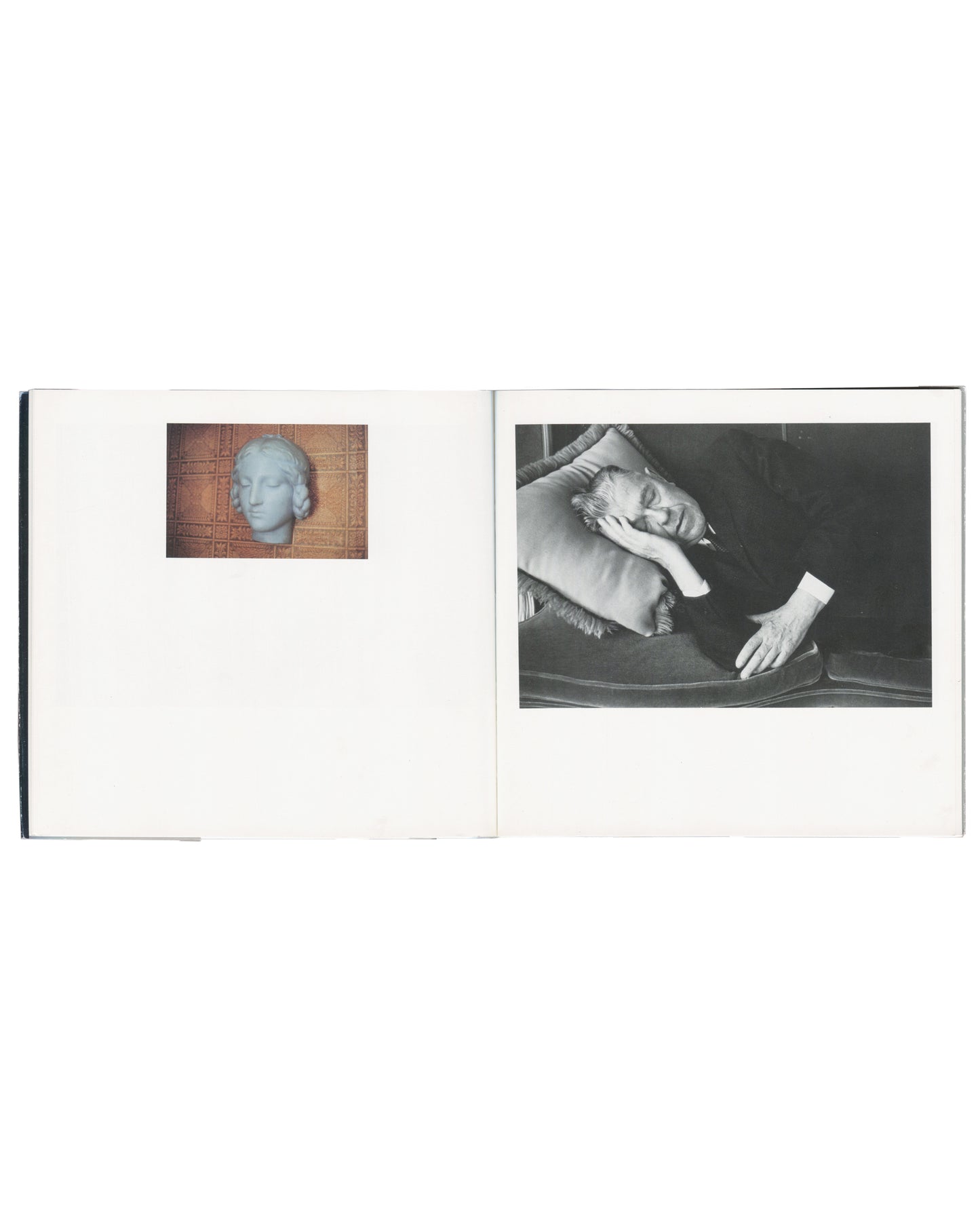  Duane Michals, A Visit with Magritte, Matrix Publications 1981, Magritte covering face with hand left, hat removal sequence right 