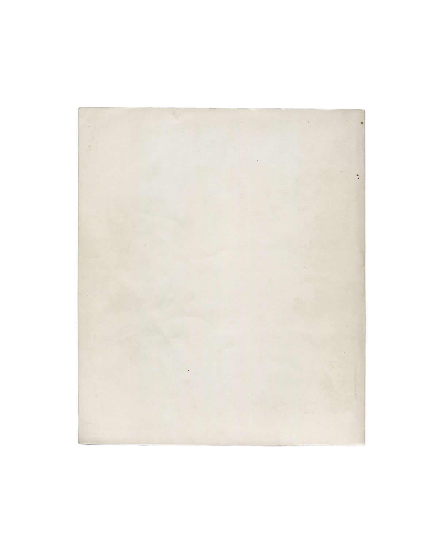 Toutankhamon et son temps, Petit Palais, Paris, 1967, back cover, plain cream board, lightly foxed with faint vertical crease