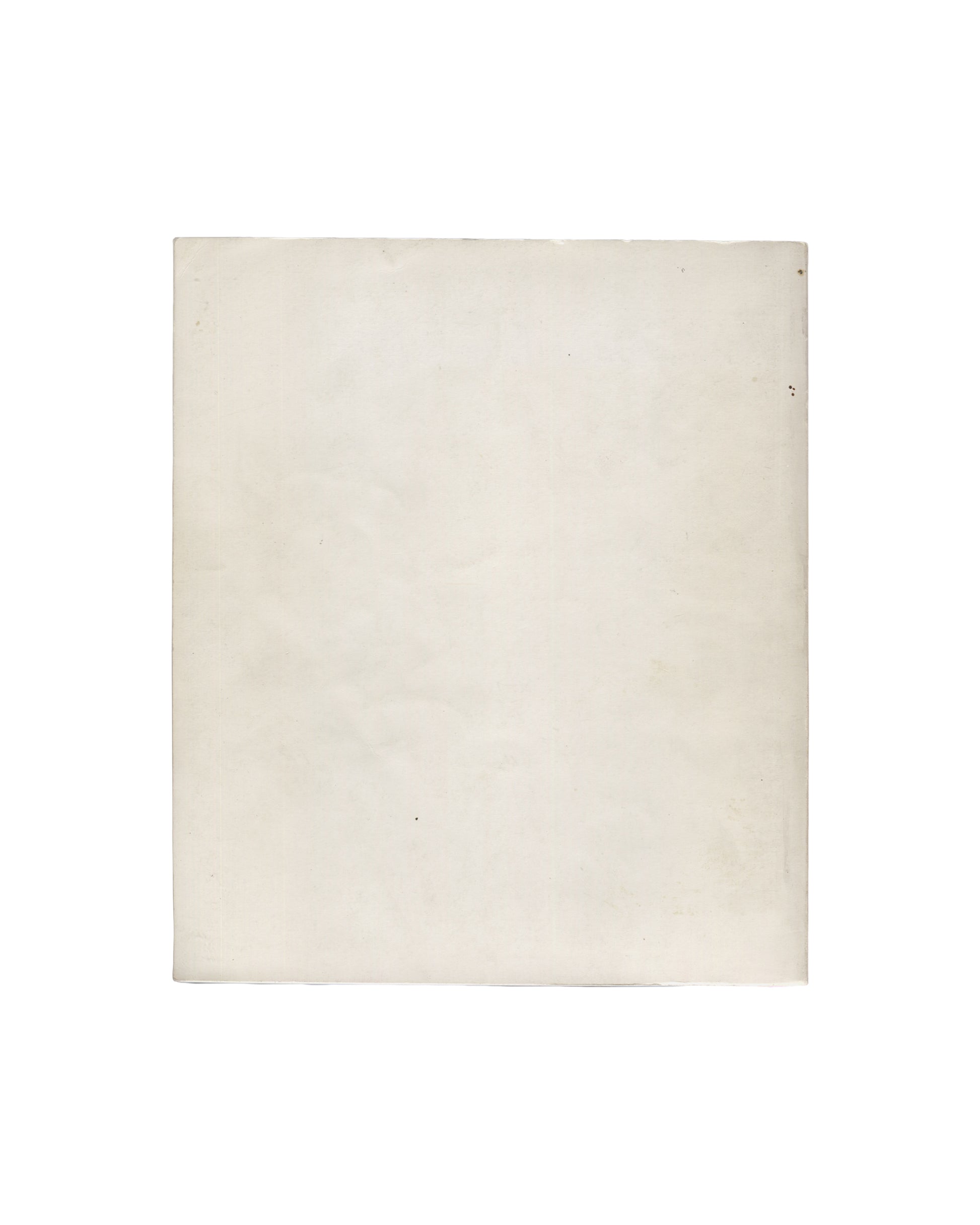 Toutankhamon et son temps, Petit Palais, Paris, 1967, back cover, plain cream board, lightly foxed with faint vertical crease