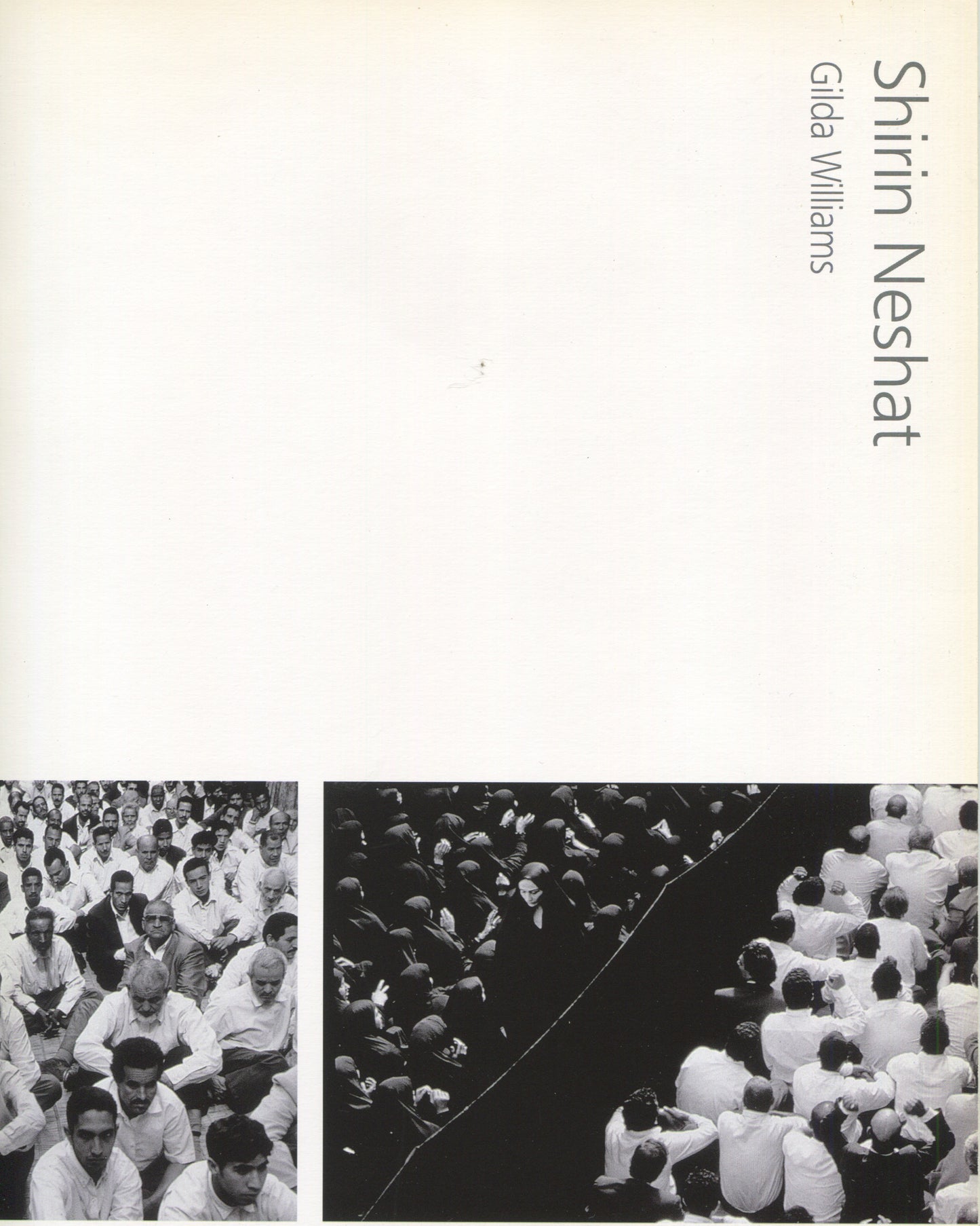 Shirin Neshat, Serpentine Gallery exhibition guide, 2000, front cover, Rapture still, chadors on beach 