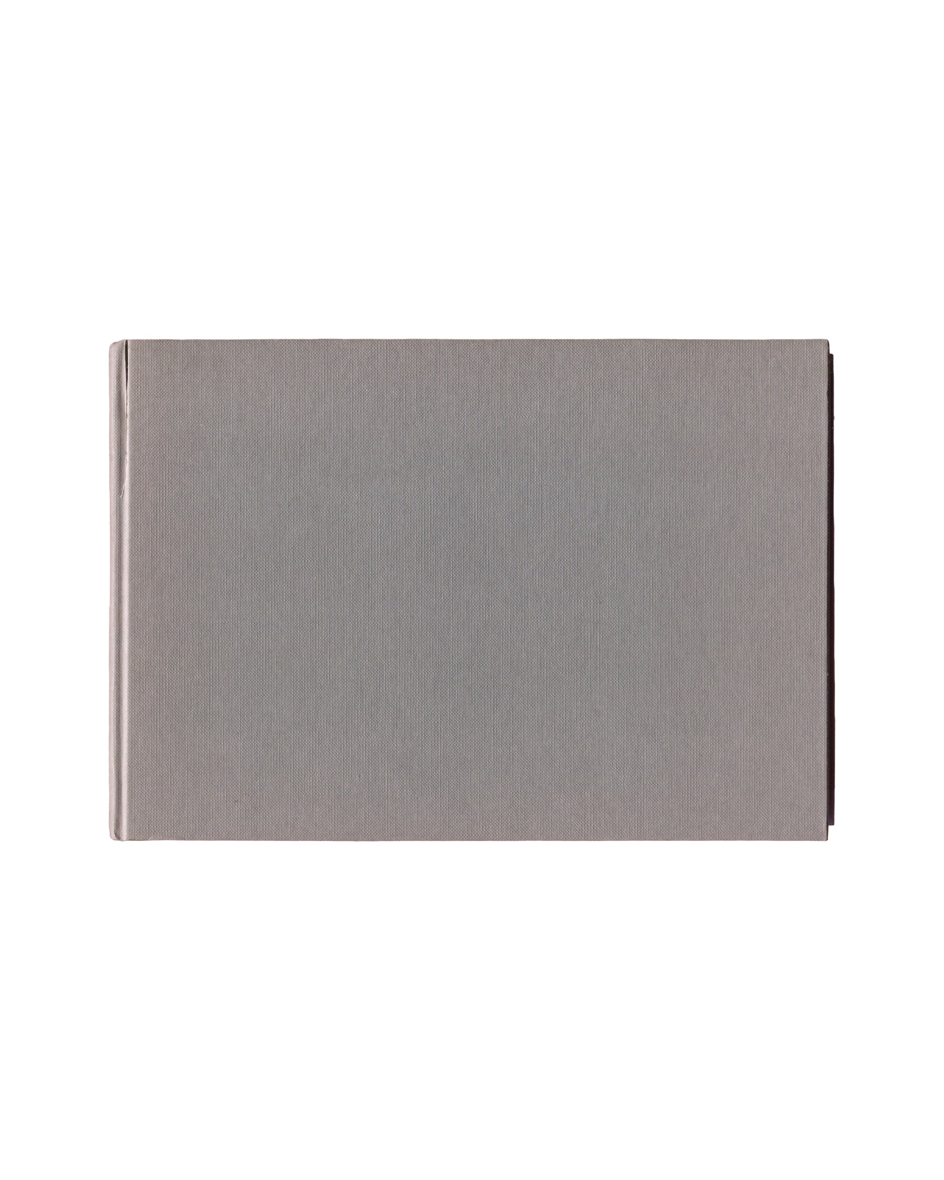 Gina Pane, John Hansard Gallery / Arnolfini 2002, back cover, plain grey-mauve cloth boards, no text 