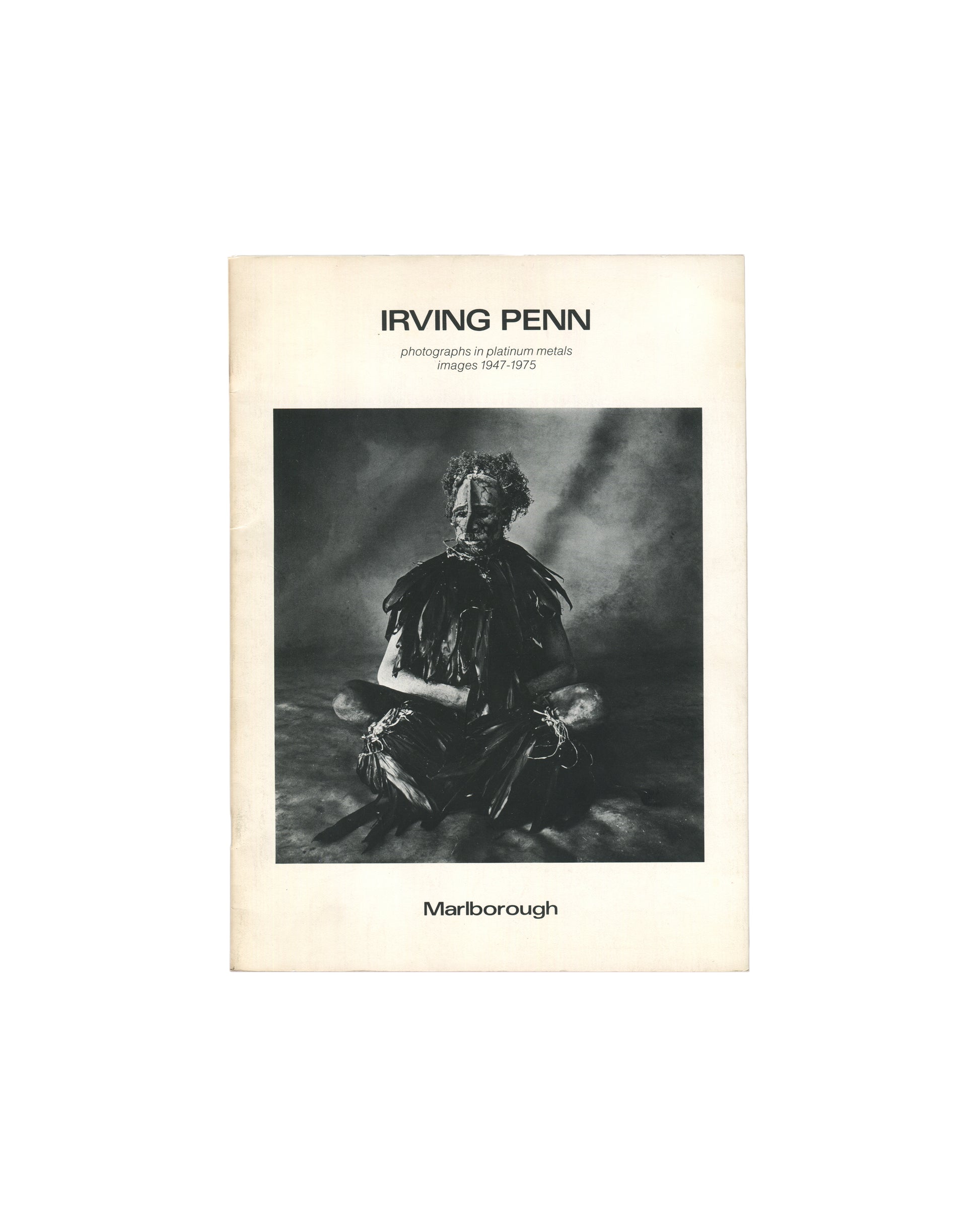 Irving Penn, Photographs in Platinum Metals, Marlborough Fine Art, London, 1981, front cover, ceremonial figure kneeling 