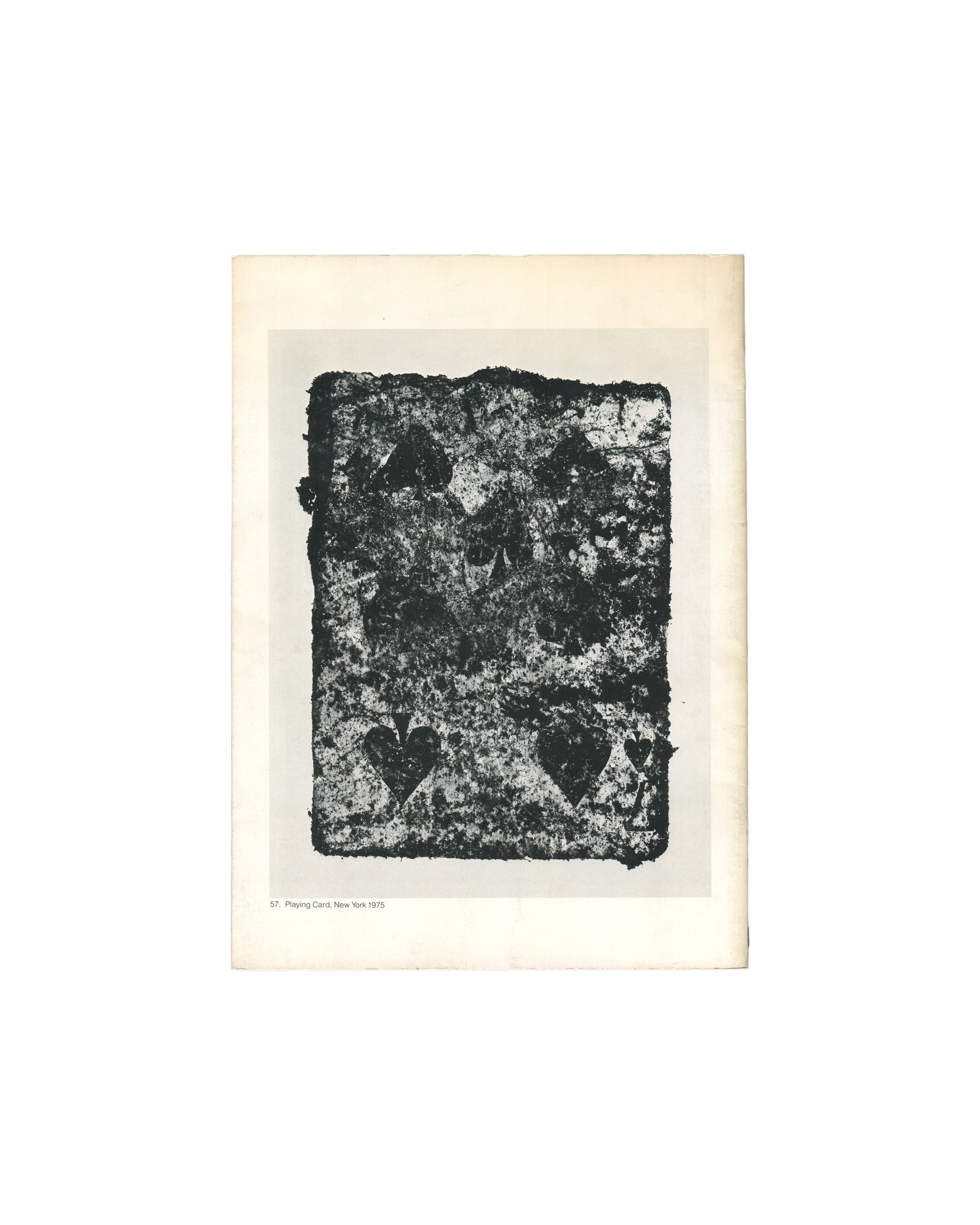 Irving Penn, Playing Card, New York 1975, platinum-palladium print, deteriorated card, spades suit, catalogue p.12 