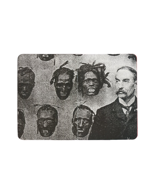 Anne & Patrick Poirier, Dangerzone, 2004, interior: archival photo, masked figures and man in suit, full bleed
I