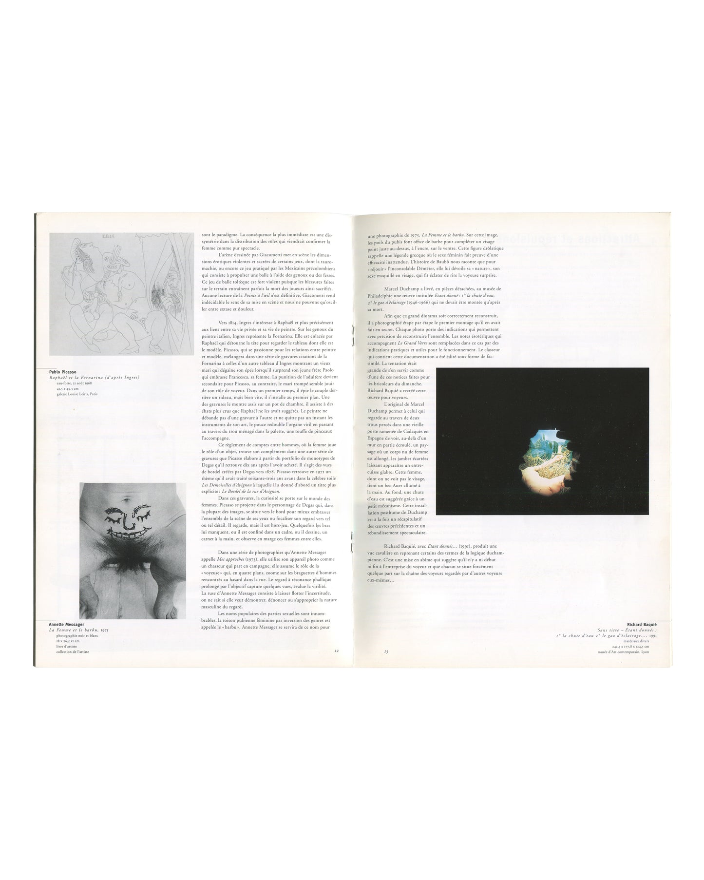 FÉMININ–MASCULIN: LE SEXE DE L'ART — Petit journal de l'exposition, Centre Pompidou, 1995