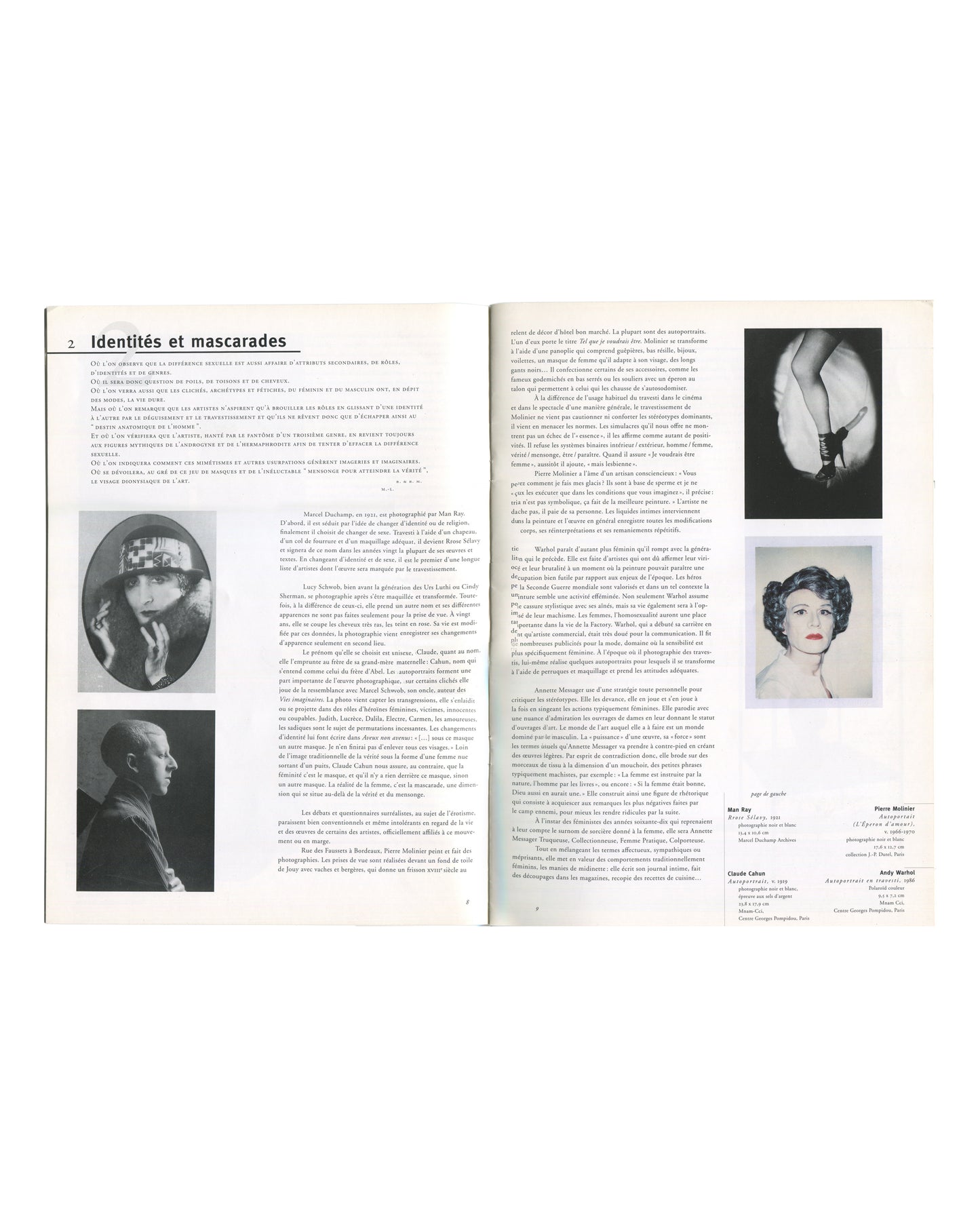 FÉMININ–MASCULIN: LE SEXE DE L'ART — Petit journal de l'exposition, Centre Pompidou, 1995