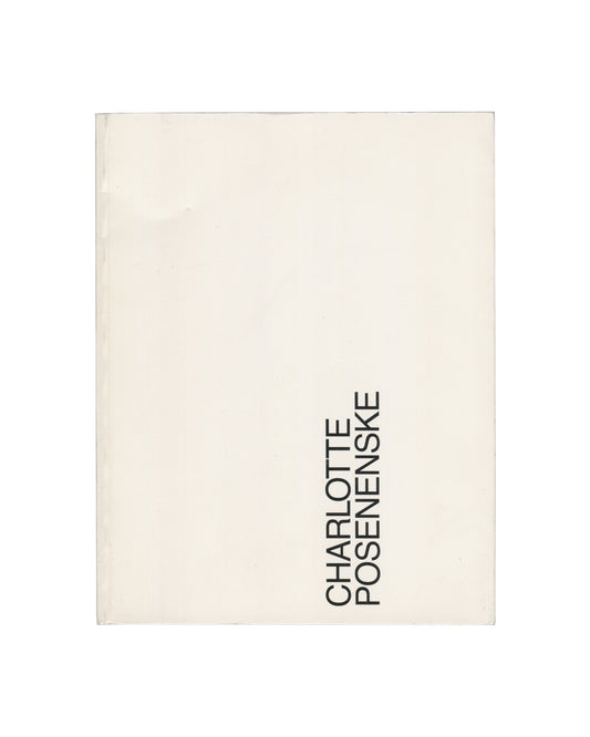 Charlotte Posenenske catalogue, MMK Frankfurt 1990, front cover: cream ground, artist name in black lower right

