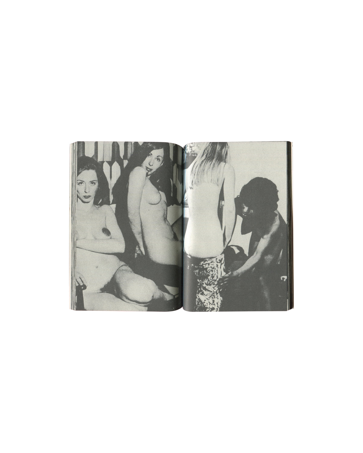 Richard Prince, Naked Nurses, 2006, interior spread, black-and-white photographs, four female figures, gothic interior 