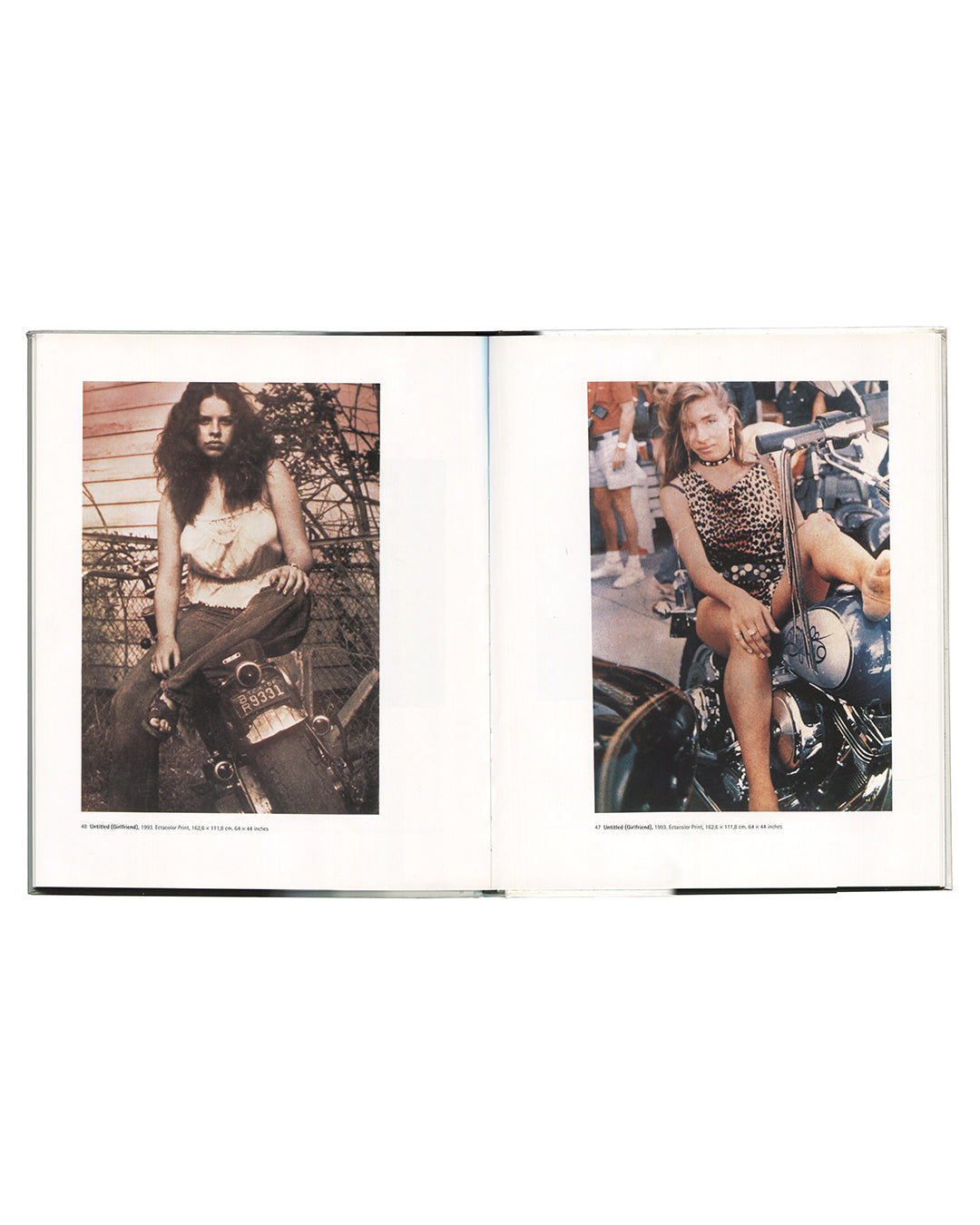 Richard Prince, Photographien 1994, interior spread, Untitled (Girlfriend) 1993, two colour Ektacolor prints, women on motorcycles 