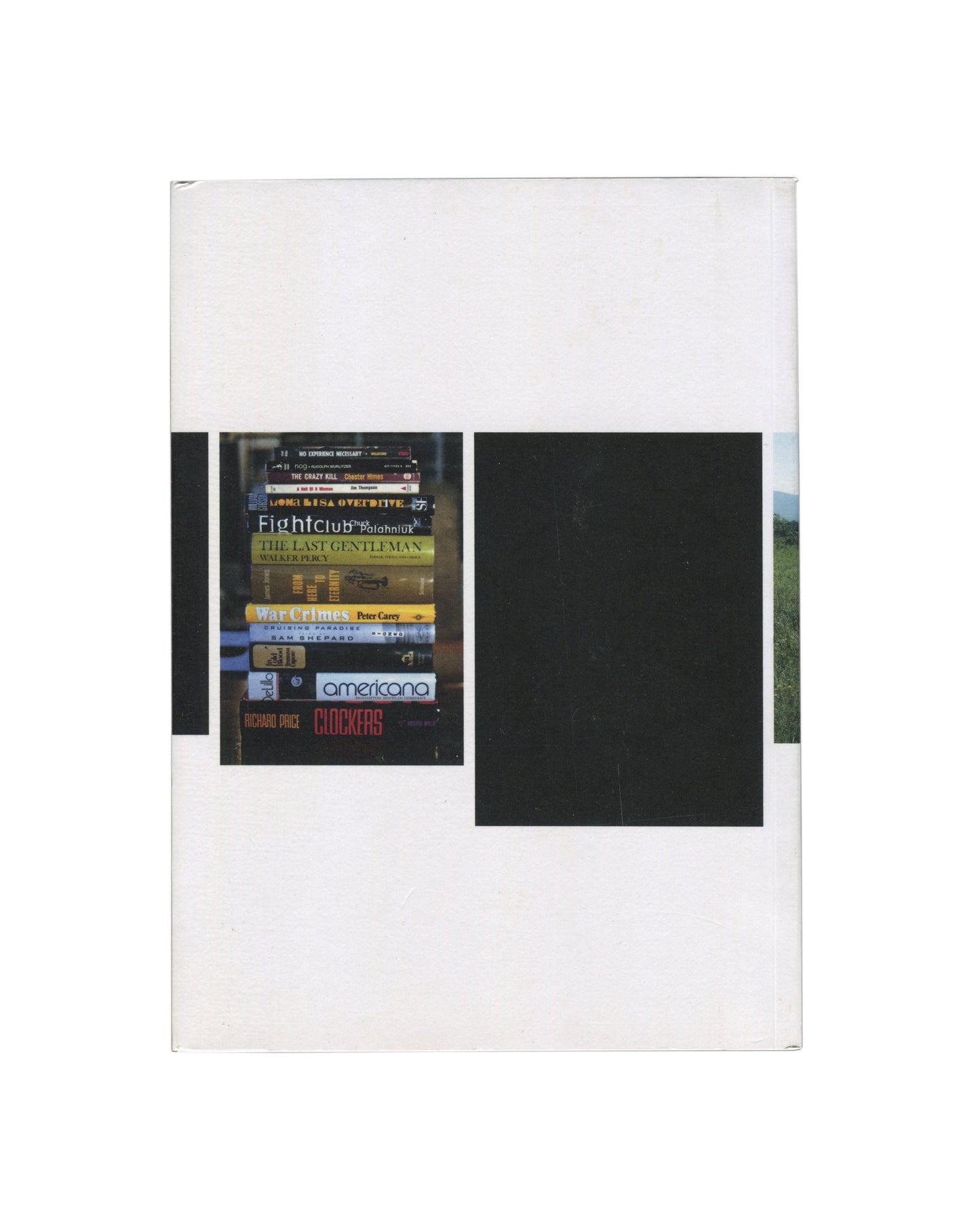Richard Prince, American Prayer, Gagosian / Rizzoli 2011, back cover, stacked paperbacks including Fight Club and Clockers
