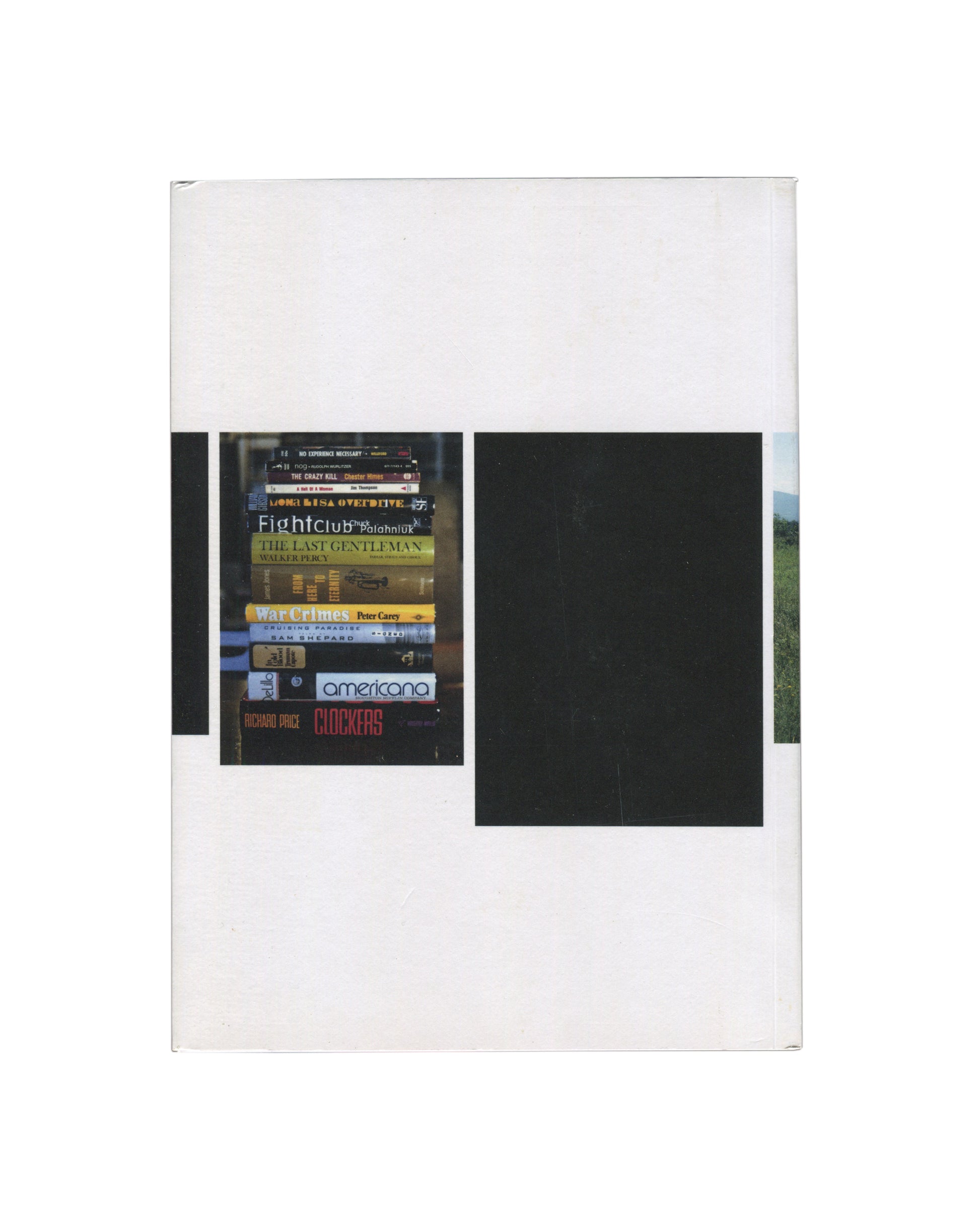 Richard Prince, American Prayer, Gagosian / Rizzoli 2011, back cover, stacked paperbacks including Fight Club and Clockers