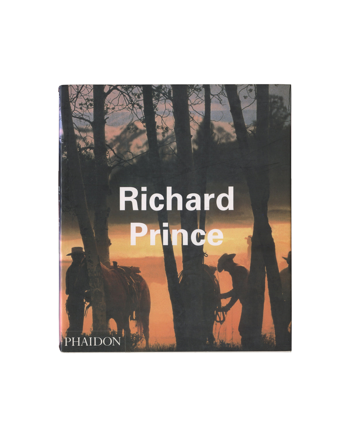 Richard Prince, Phaidon Contemporary Artists 2003, front dust jacket, Untitled (Cowboy) silhouette at dusk, white title text 