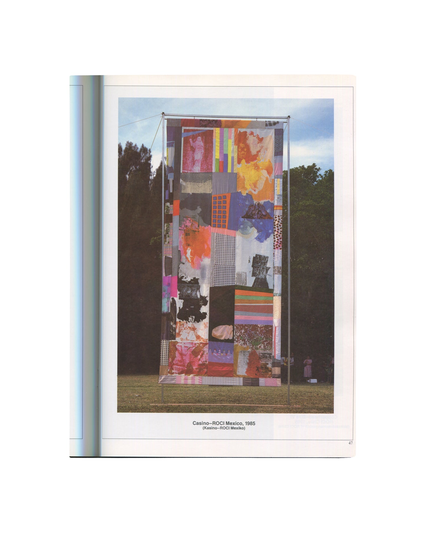 ROCI interior p.47. Casino–ROCI Mexico, 1985 — large outdoor installation, mixed-media panels on steel frame, colour.