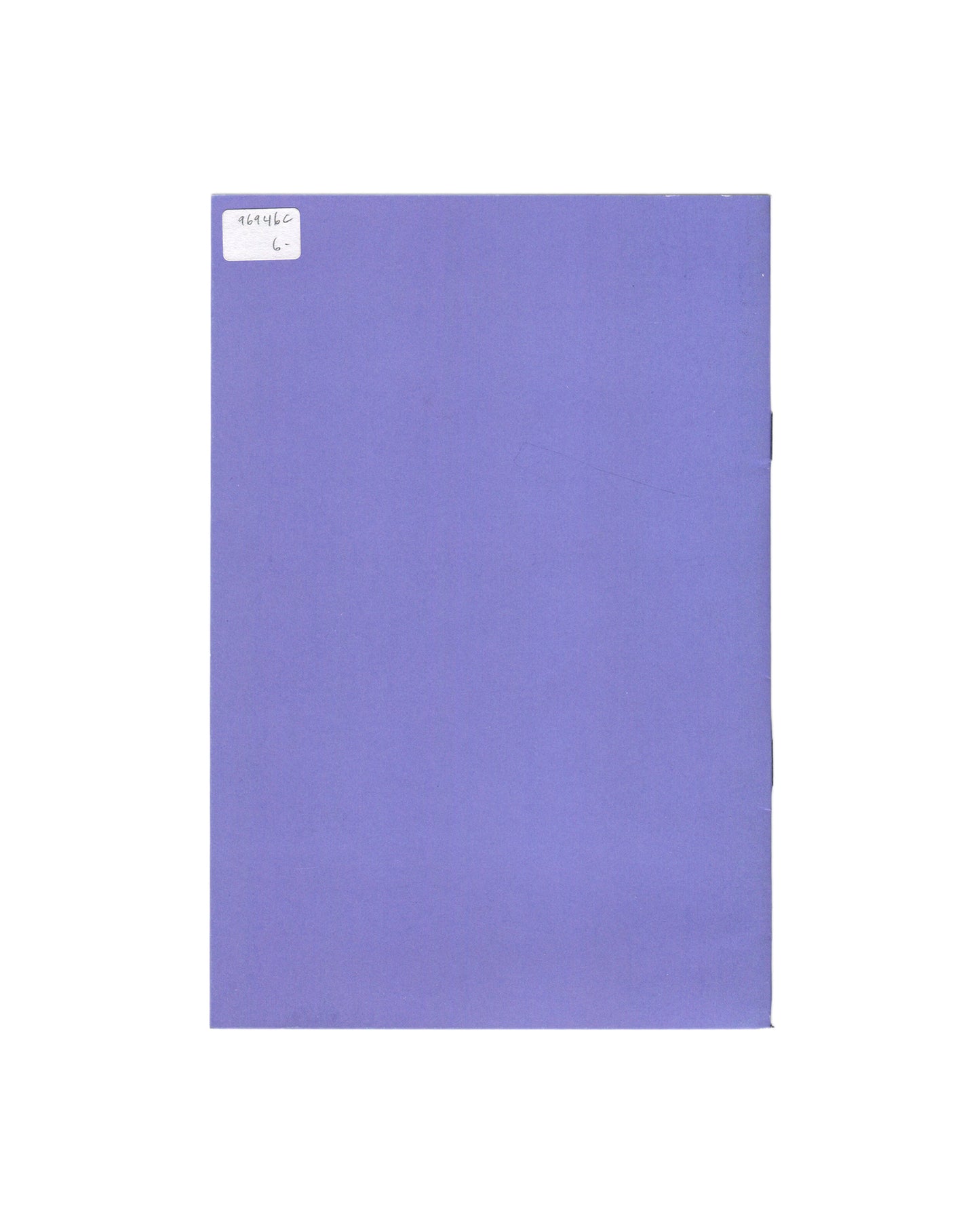 Guadalupe Ruiz, Ausgestopfte Tiere, Turbo Magazine No. 47, 2013, back cover: plain purple, handwritten price label top left