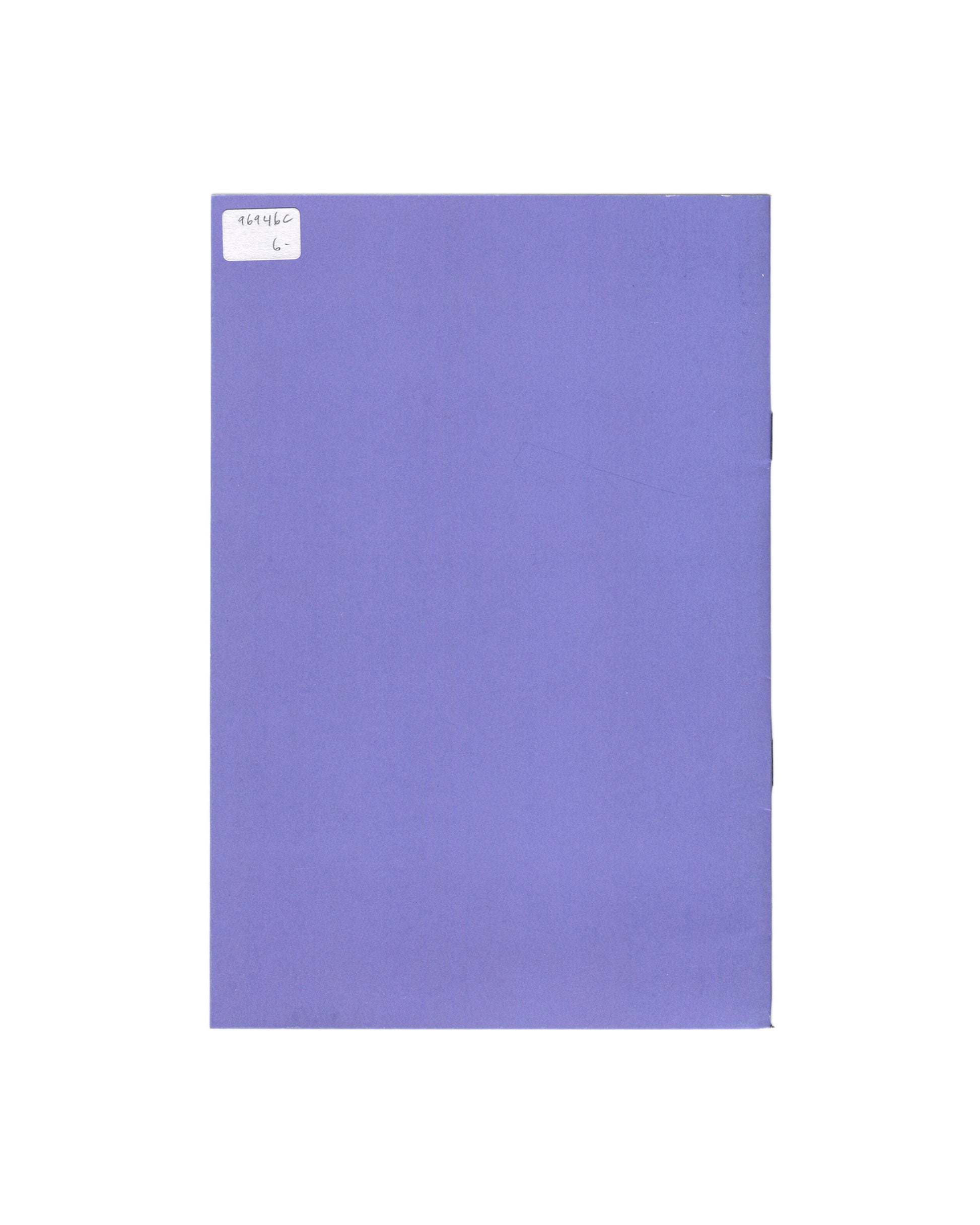Guadalupe Ruiz, Ausgestopfte Tiere, Turbo Magazine No. 47, 2013, back cover: plain purple, handwritten price label top left