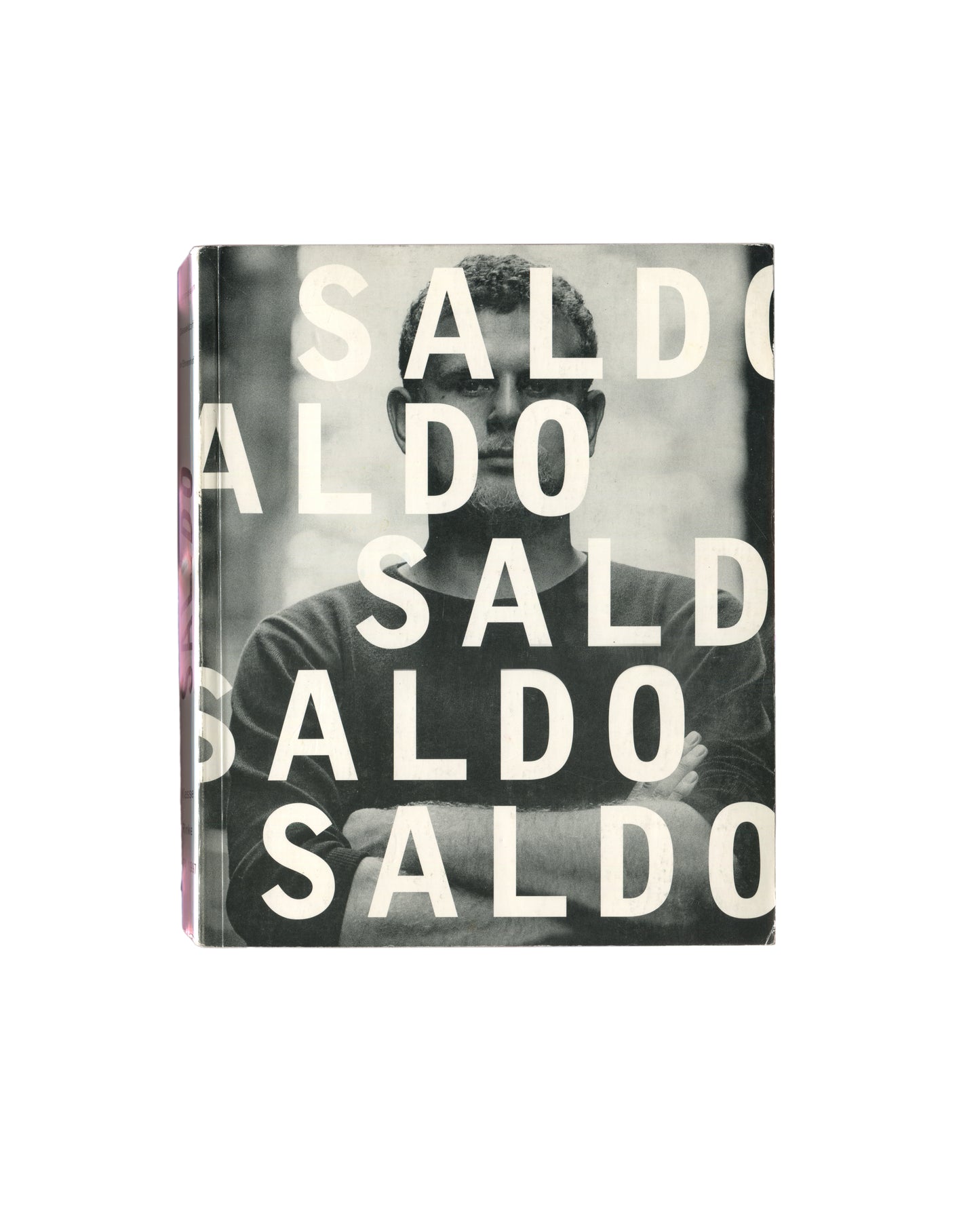 Klaus Rinke, Saldo 23 Jahre Rinke Klasse, Kunstmuseum Düsseldorf 1997, front dust jacket, SALDO repeated over b&w portrait 