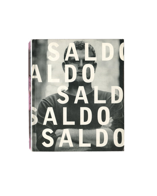 Klaus Rinke, Saldo 23 Jahre Rinke Klasse, Kunstmuseum Düsseldorf 1997, front dust jacket, SALDO repeated over b&w portrait 