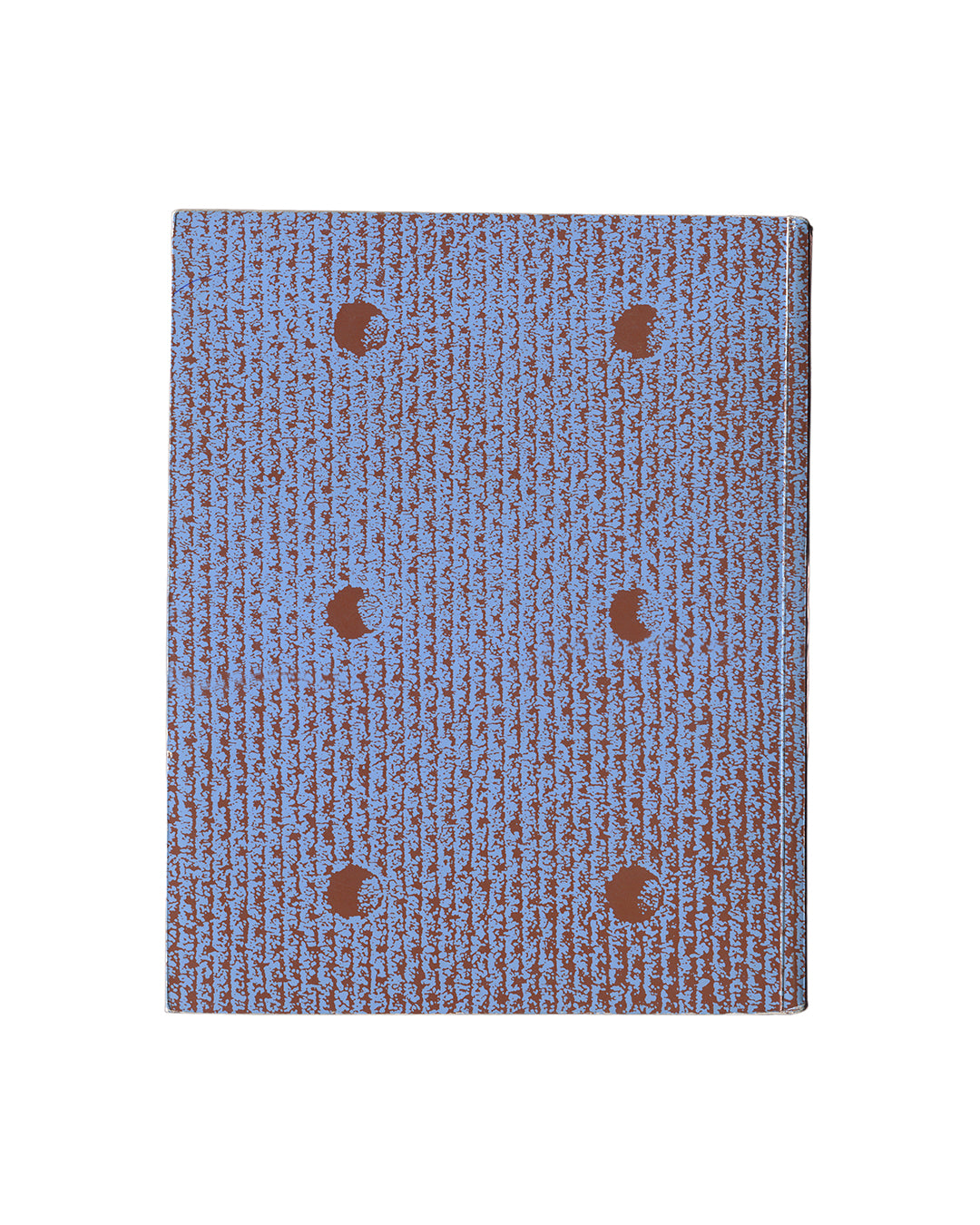 Gabriele Schmidt-Heins, Totalität Fragment, Stadtgalerie Kiel 1990, back cover, blue-brown circular pattern, no text