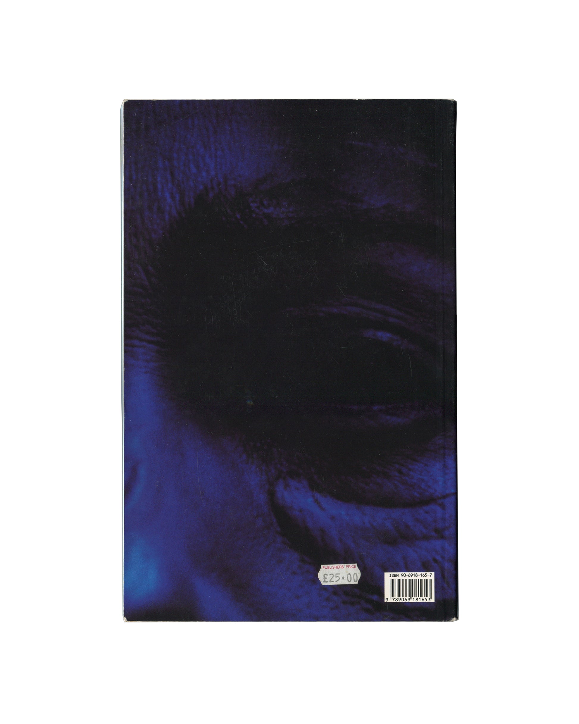 Cindy Sherman, Staatliche Kunsthalle Baden-Baden 1997, back cover: colour Untitled close-up, deep blue-purple tones; £25 price sticker, ISBN barcode lower right