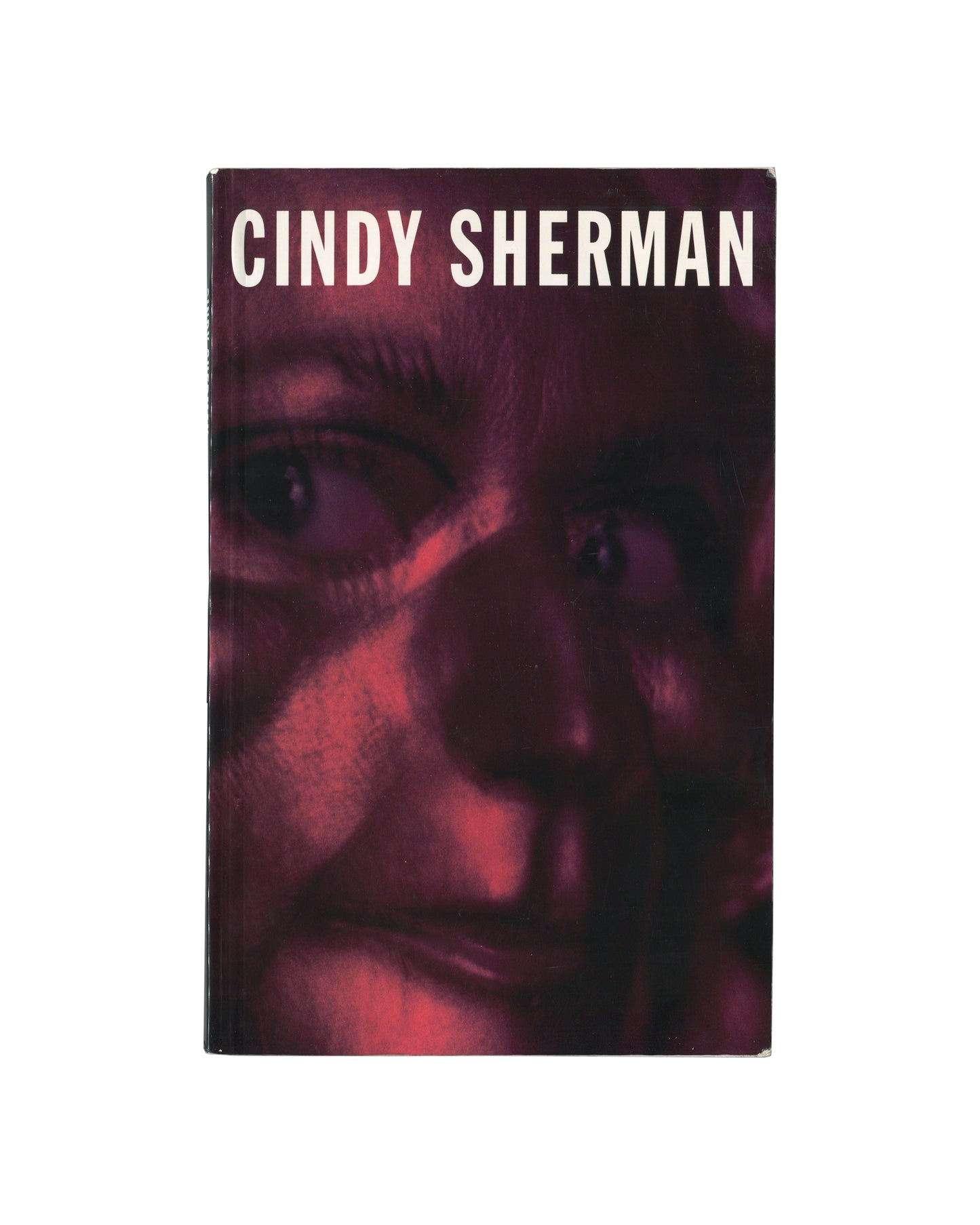 Cindy Sherman, Staatliche Kunsthalle Baden-Baden / Museum Boijmans Van Beuningen 1997, front cover: b&w Film Still — woman in coat at night, blonde hair, handbag, street light