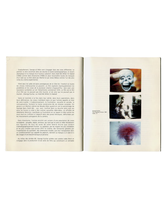 George Kuchar, Centre Georges Pompidou Paris, interior spread, film stills from Knocturne and The Creeping Crimson