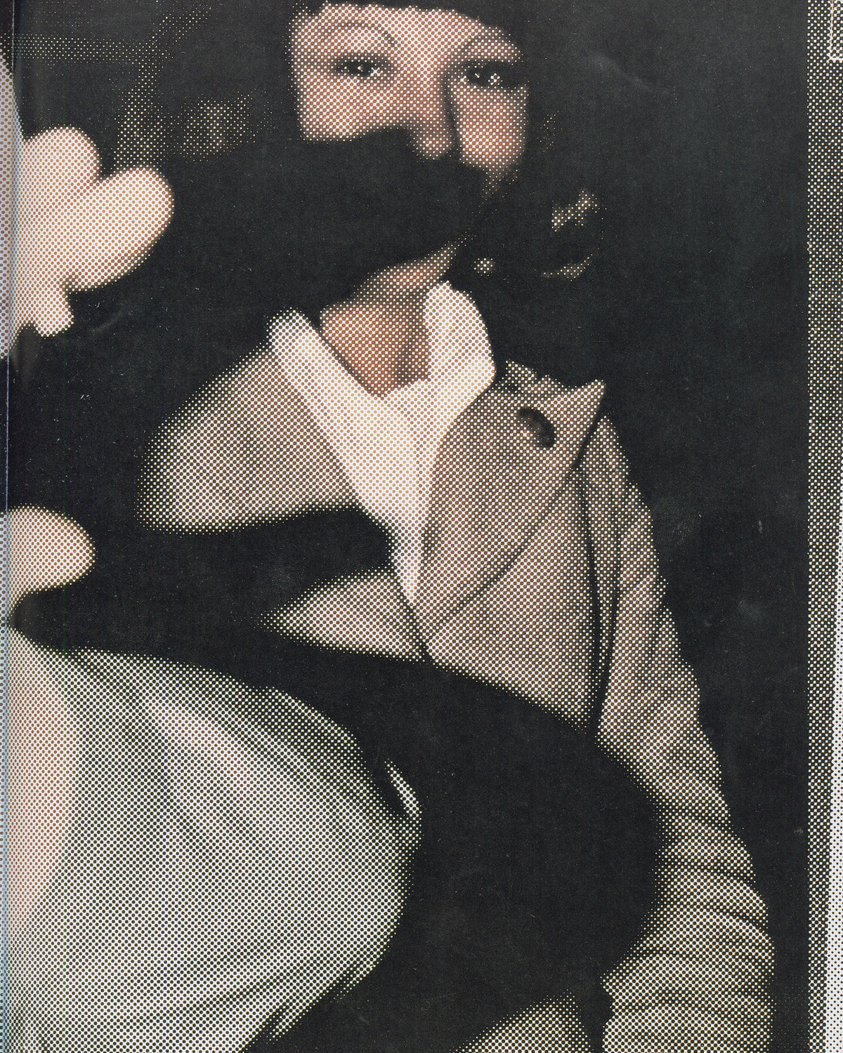Katharina Sieverding, Grossfotos I–X, 1977, interior: fragmented flesh-toned forms and cropped eyes, heavy halftone offset print