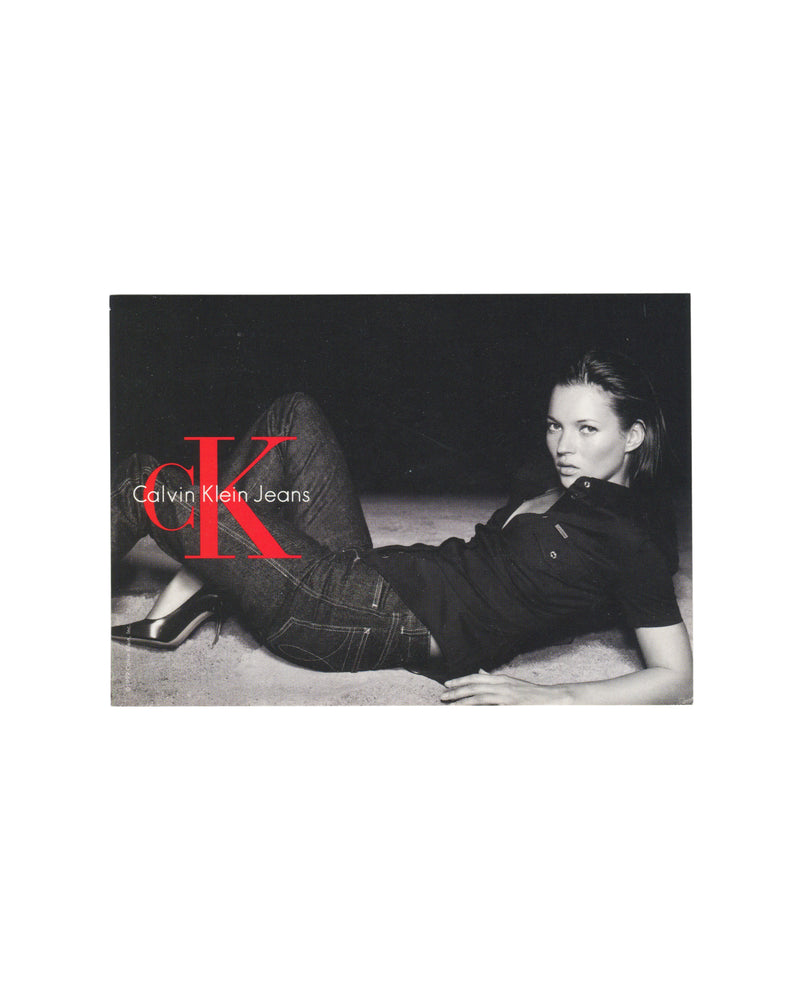 Mario Testino — Kate Moss for Calvin Klein Jeans — Max Racks Promotional Postcard, c.2000