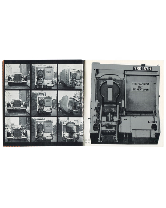 Joe Tilson, Gerd Winner, interior spread, Rolls-Royce contact sheet and refuse truck rear, Abb. 14–15