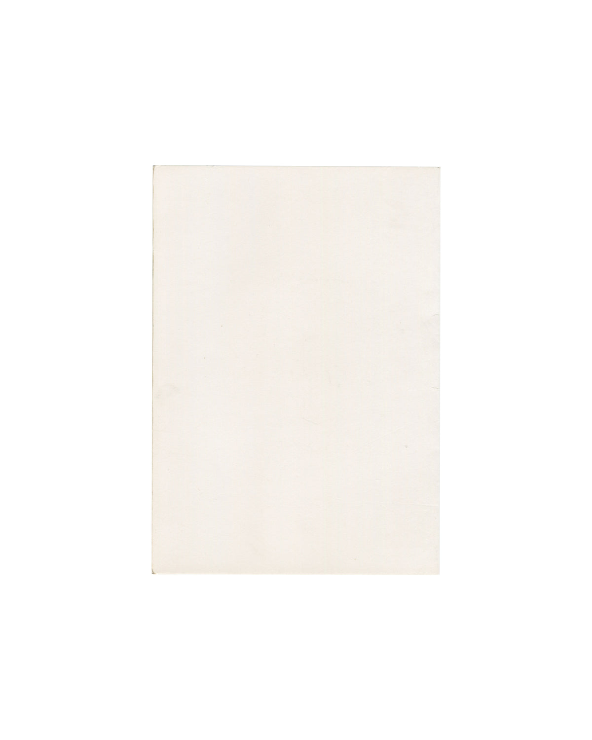 Richard Tuttle, New Mexico Silver / Firenze Gold, Galleria Victoria Miro 1990, reverse: plain cream card, blank as issued, light surface wear
