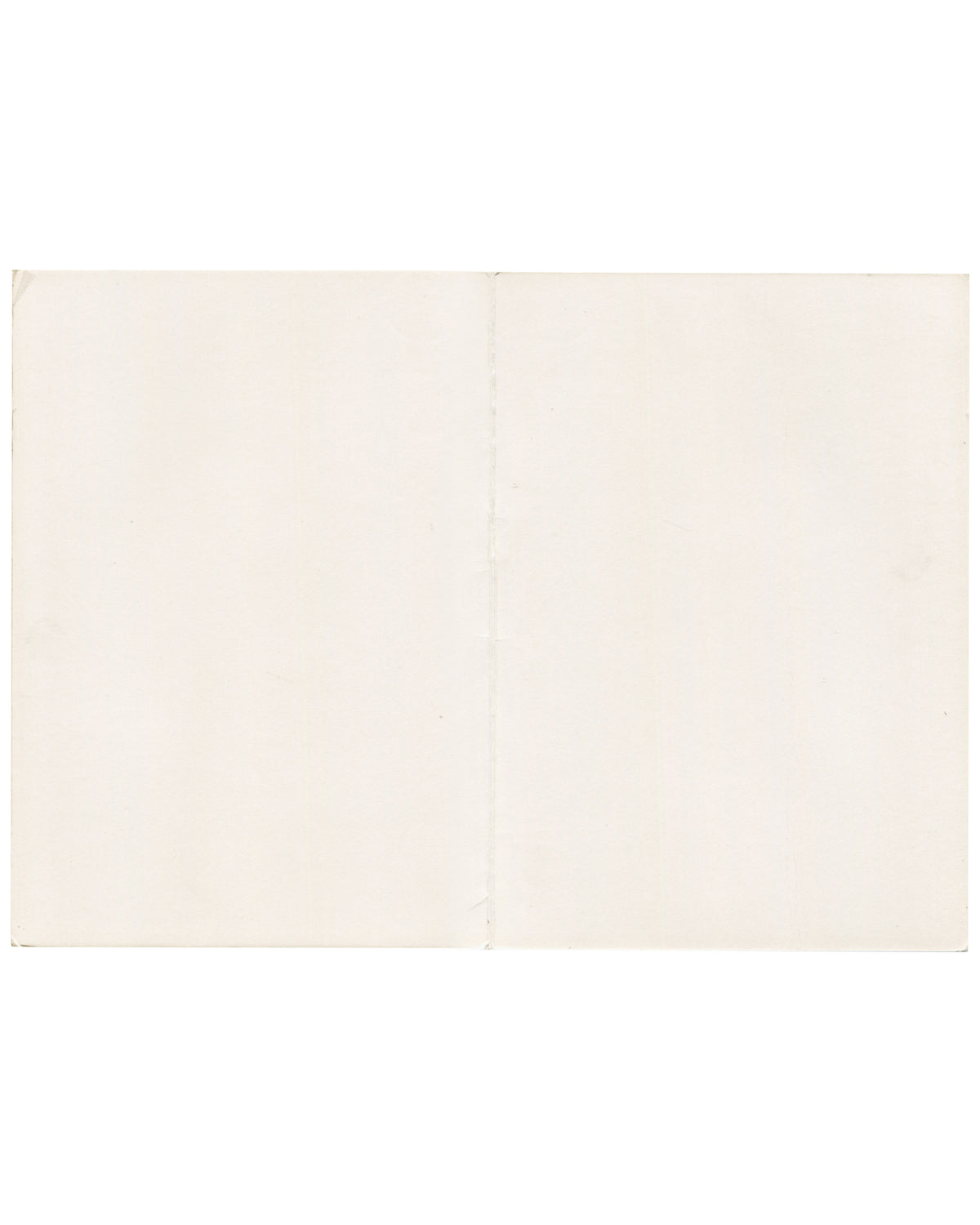 Richard Tuttle, New Mexico Silver / Firenze Gold, Galleria Victoria Miro 1990, interior spread: plain cream card stock, blank as issued, light age toning
