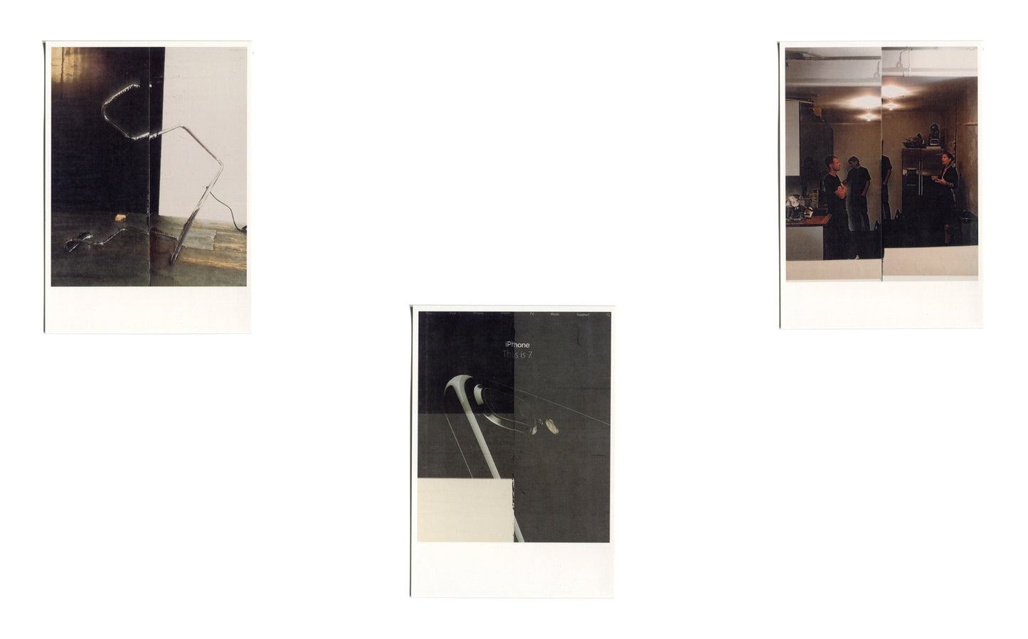3 Wade Guyton postcards of his black and white paintings from  his Serpentine Gallery Exhibition 2017