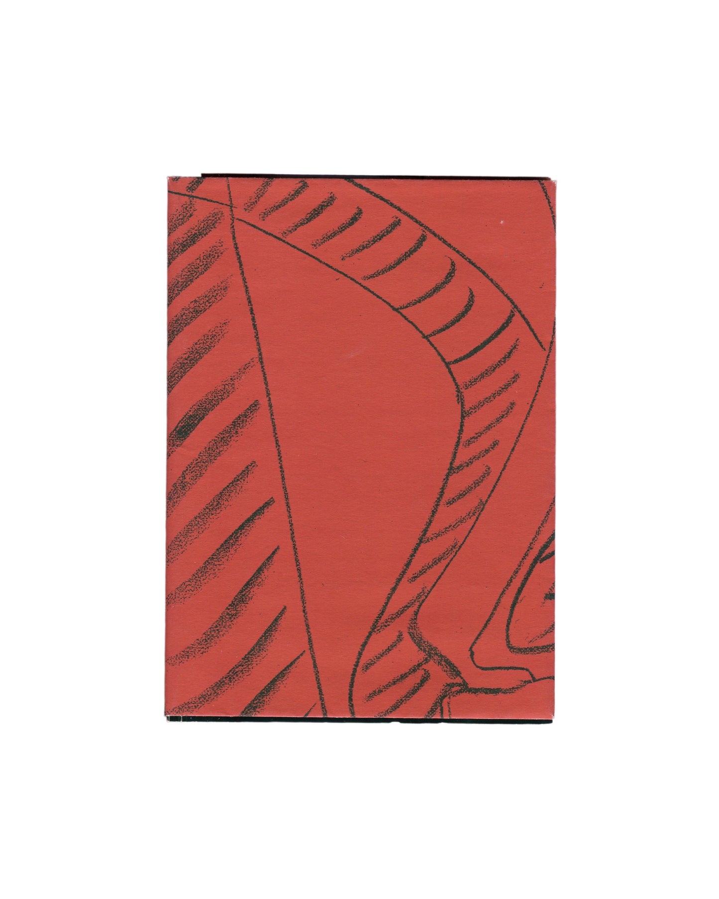 Softcover catalogue, Andy Warhol, Hammer and Sickle, Haunch of Venison, London, 2004. Approx. 15 × 20 cm, 32 pages. Red fold-out poster cover/wrapper. Front face: large-scale black line drawing of hammer and sickle on red ground — bold contour lines with hatching, no text visible on cover face. Light handling marks and fold lines as issued, good condition.

