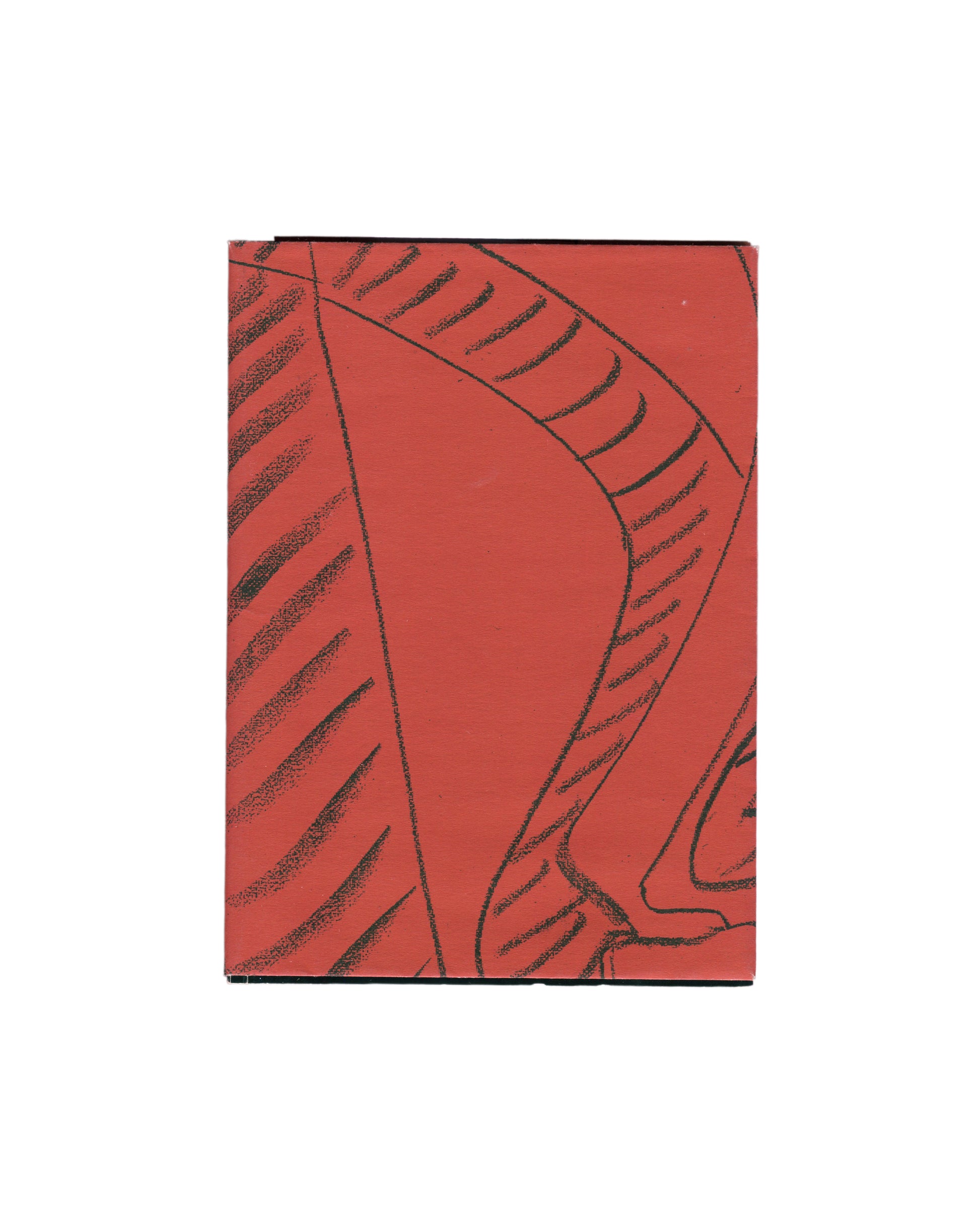Softcover catalogue, Andy Warhol, Hammer and Sickle, Haunch of Venison, London, 2004. Approx. 15 × 20 cm, 32 pages. Red fold-out poster cover/wrapper. Front face: large-scale black line drawing of hammer and sickle on red ground — bold contour lines with hatching, no text visible on cover face. Light handling marks and fold lines as issued, good condition.

