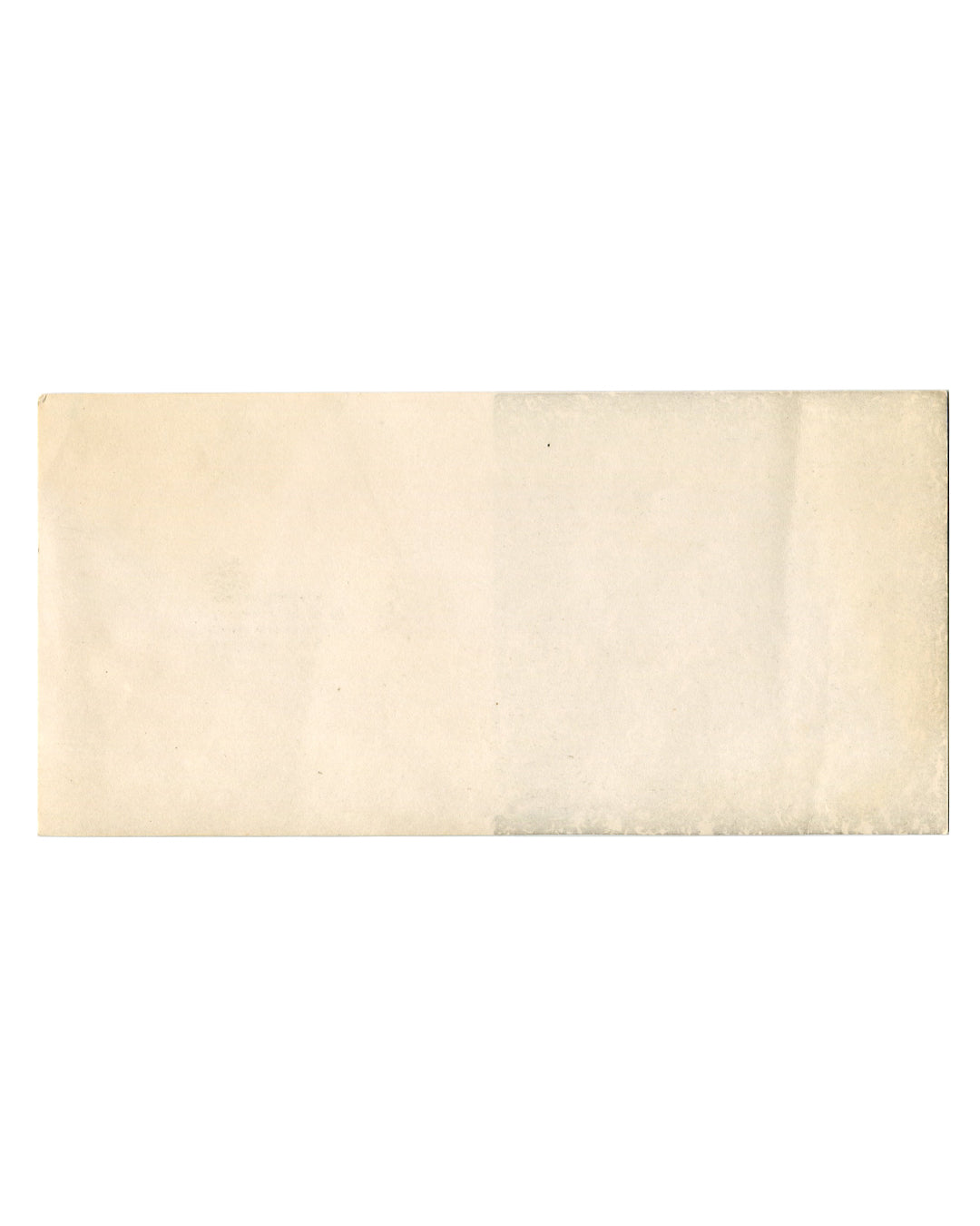 Reverse of 1962 La Monte Young Marian Zazeela Composition 1960 #13 offset lithograph showing plain cream stock with warm age toning, light handling marks, and faint surface variation consistent with period paper.